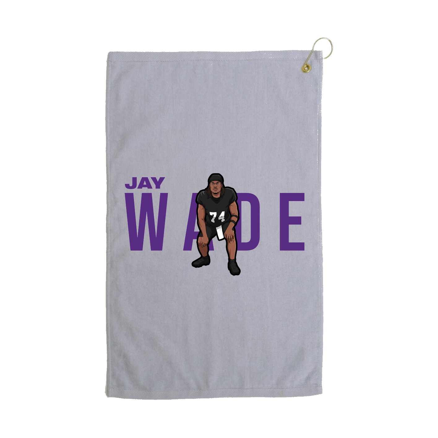 Golf Towel — Player Name in Grey