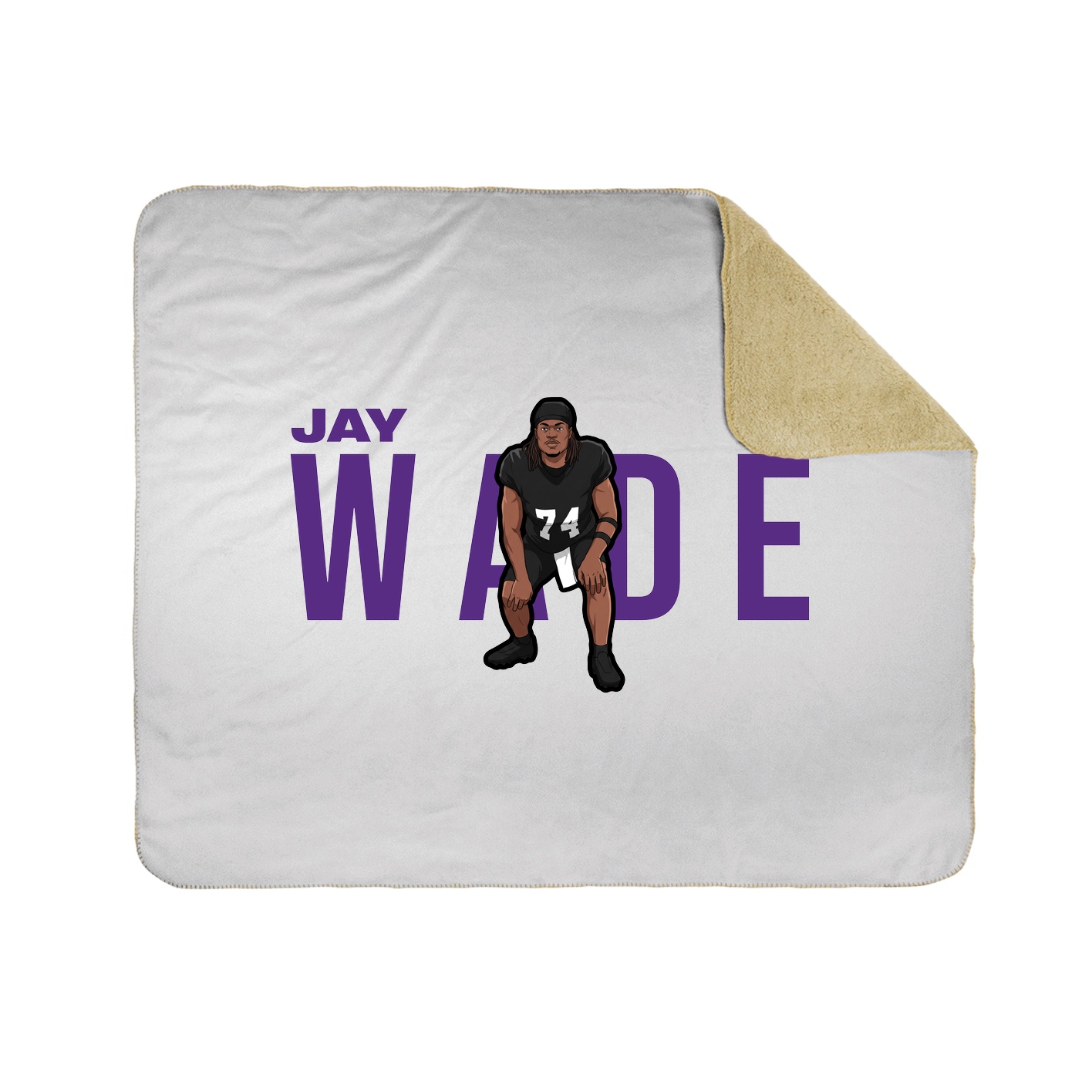 Throw Blanket — Player Name in White