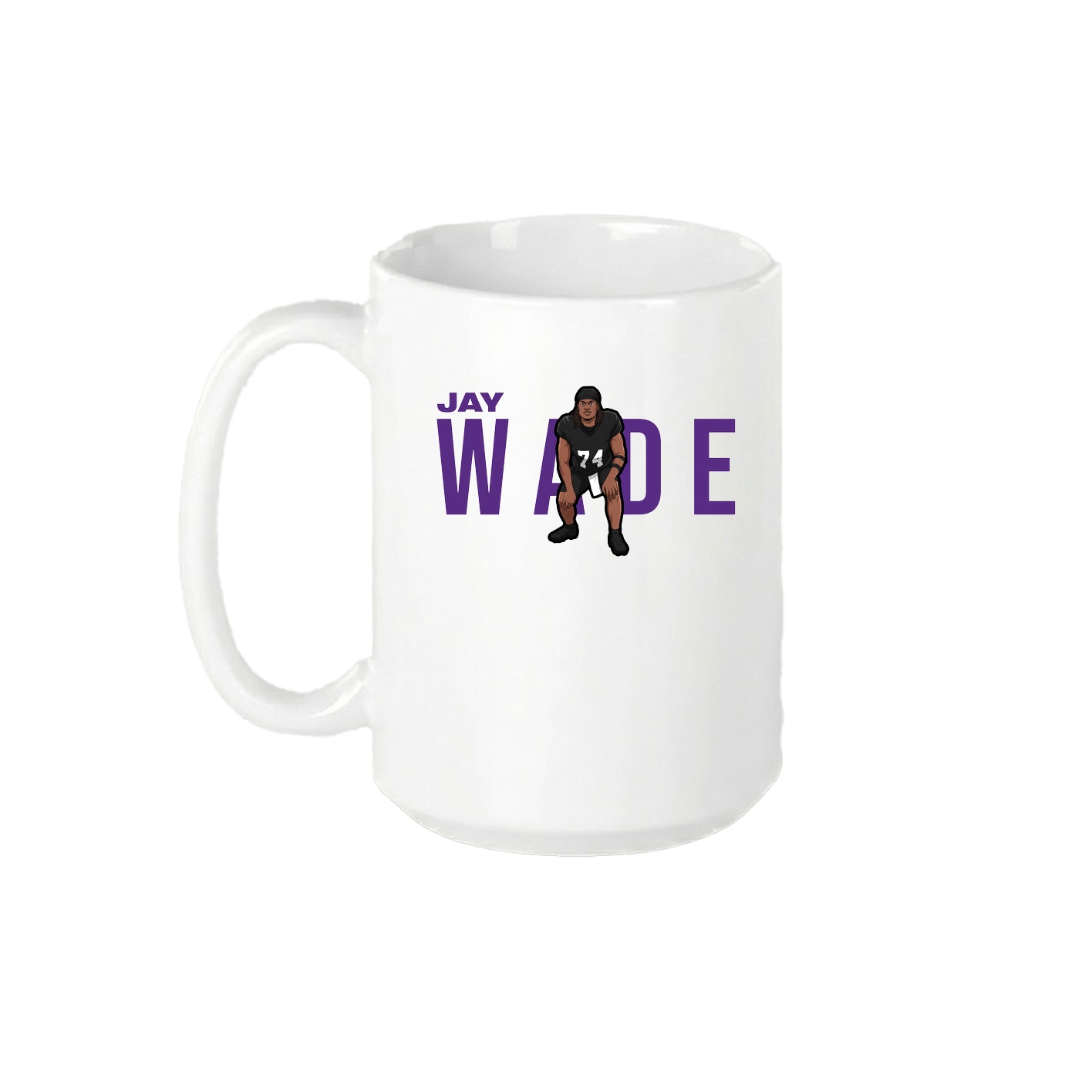 15oz Coffee Mug — Player Name in White