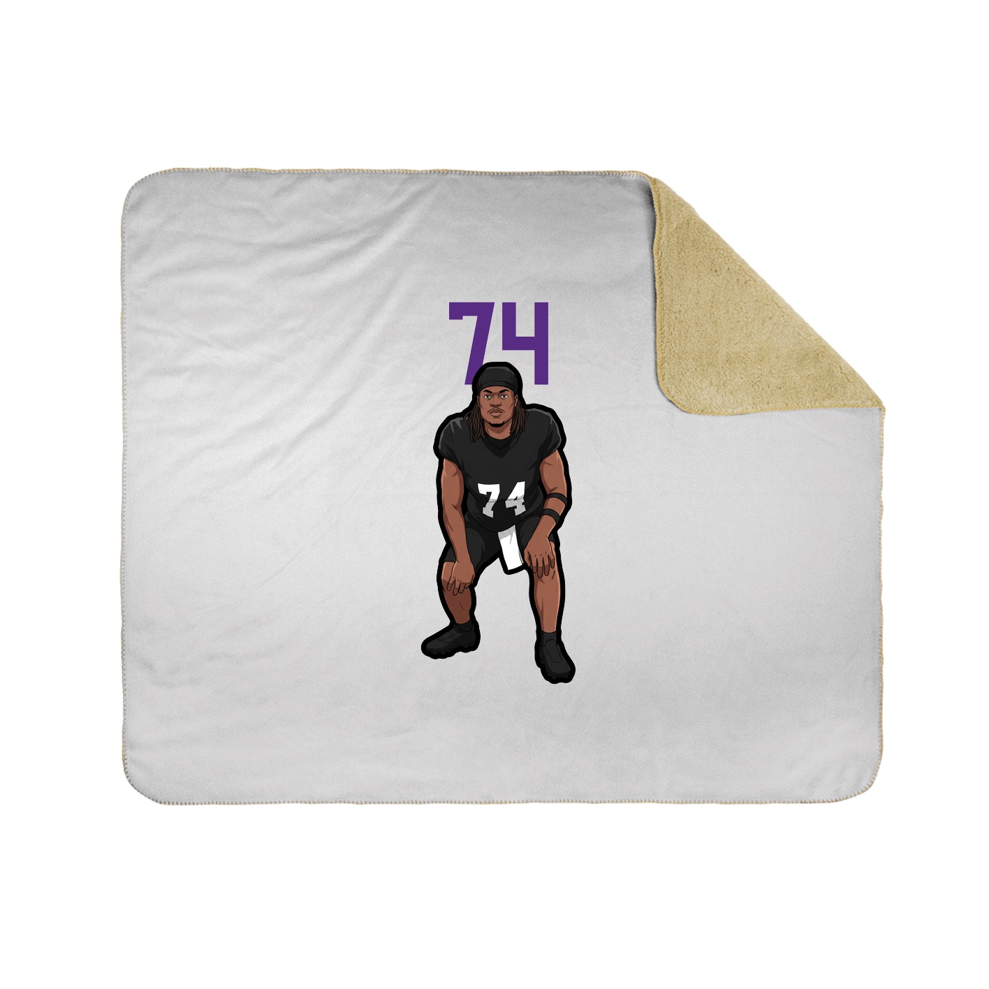Throw Blanket — Number Top in White
