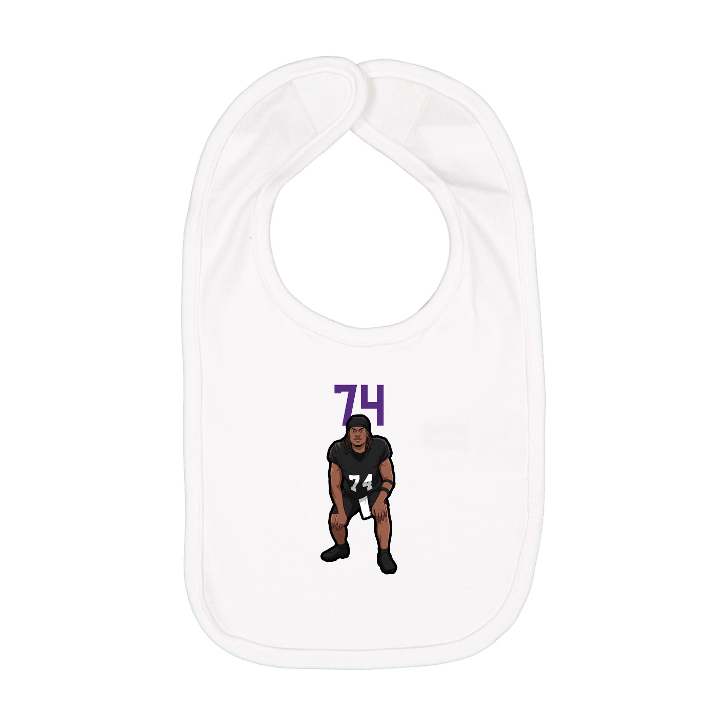 Infant Bib — Number Top in White
