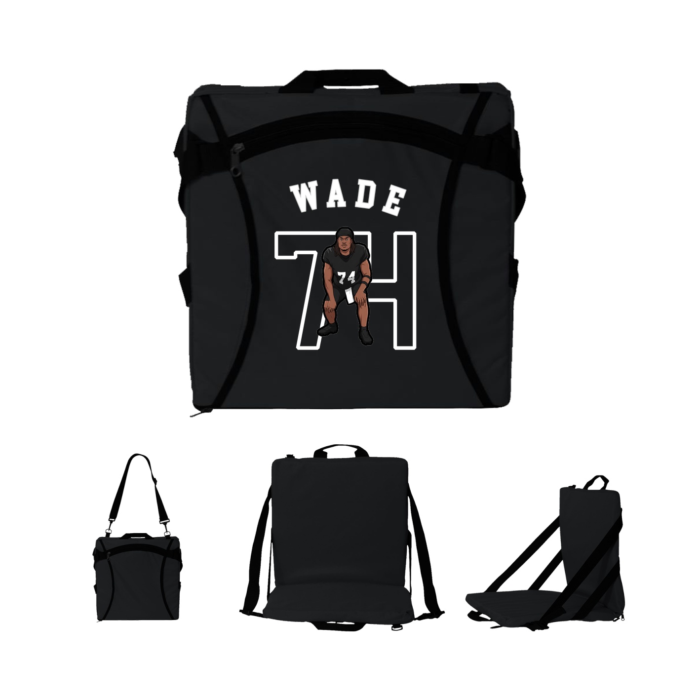 Folding Stadium Seat — Shirsey Arch in Black