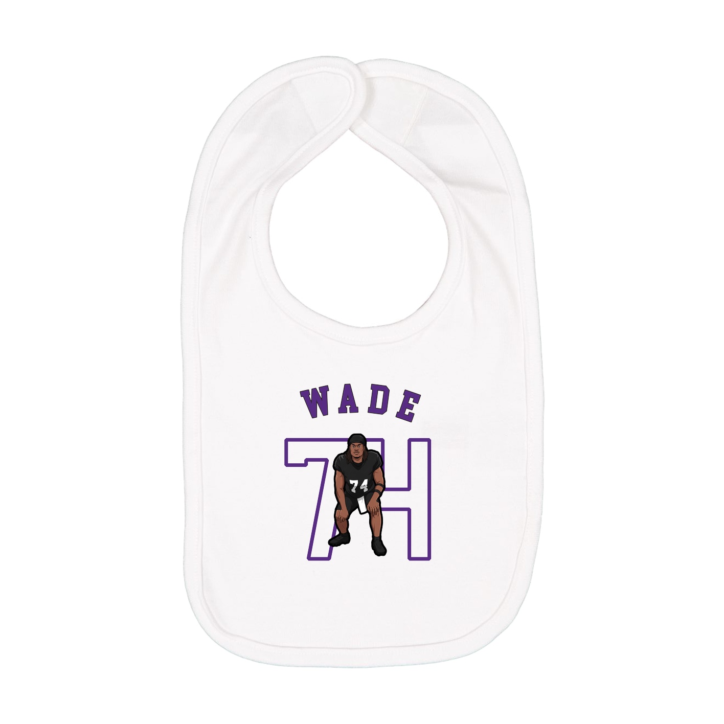 Infant Bib — Shirsey Arch in White
