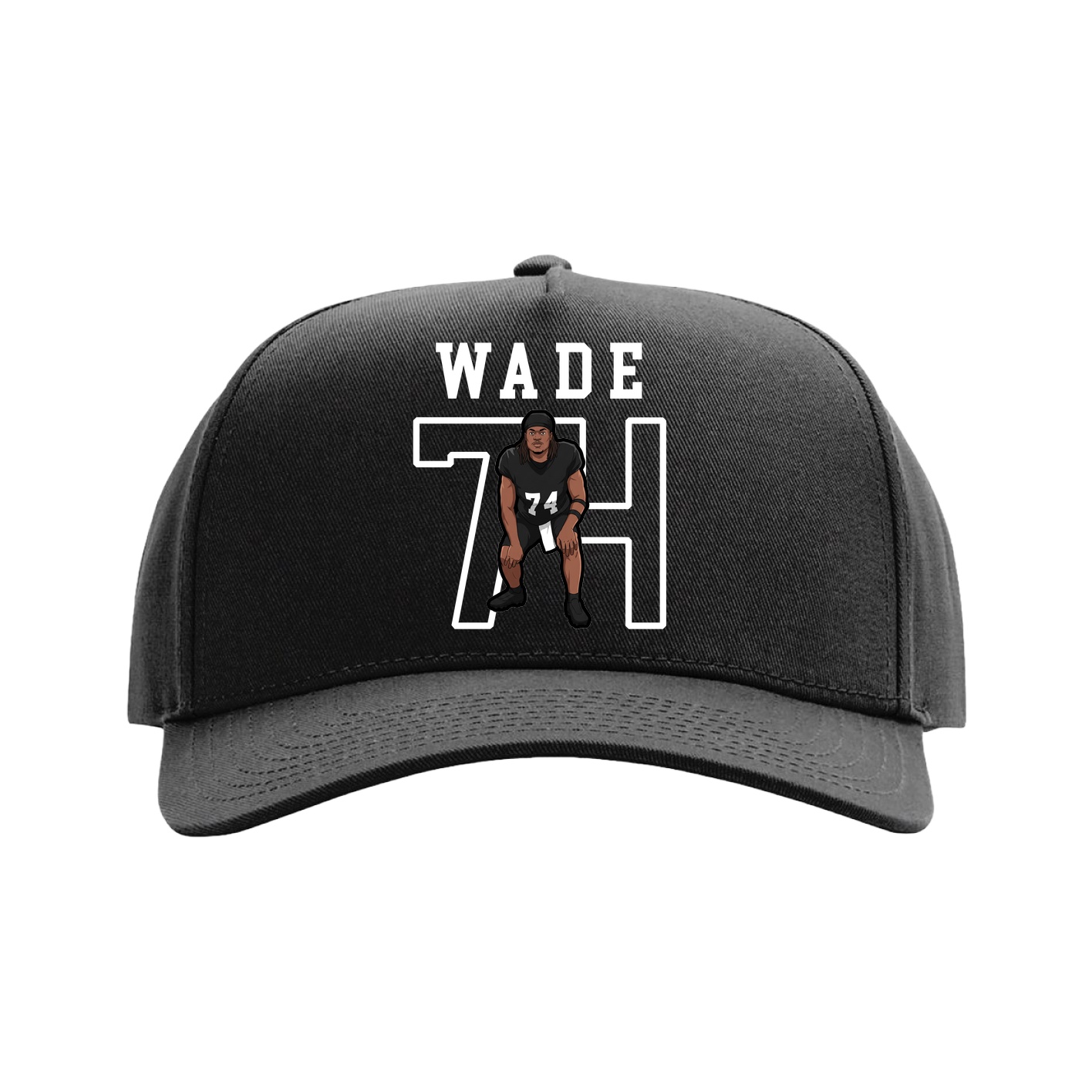 Full Fabric Five-Panel Champ Cap — Shirsey in Black