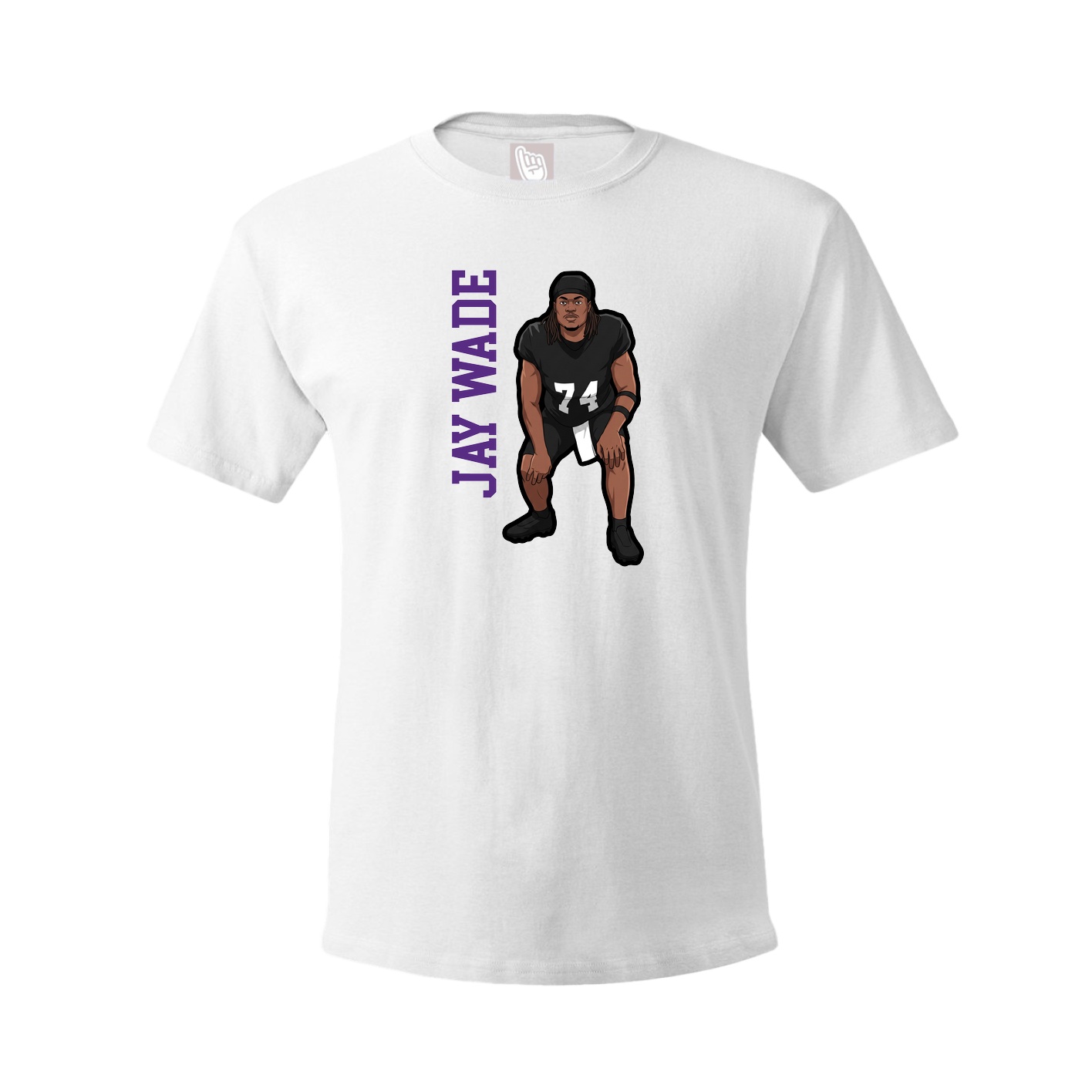 Tee — Name Vertical in White