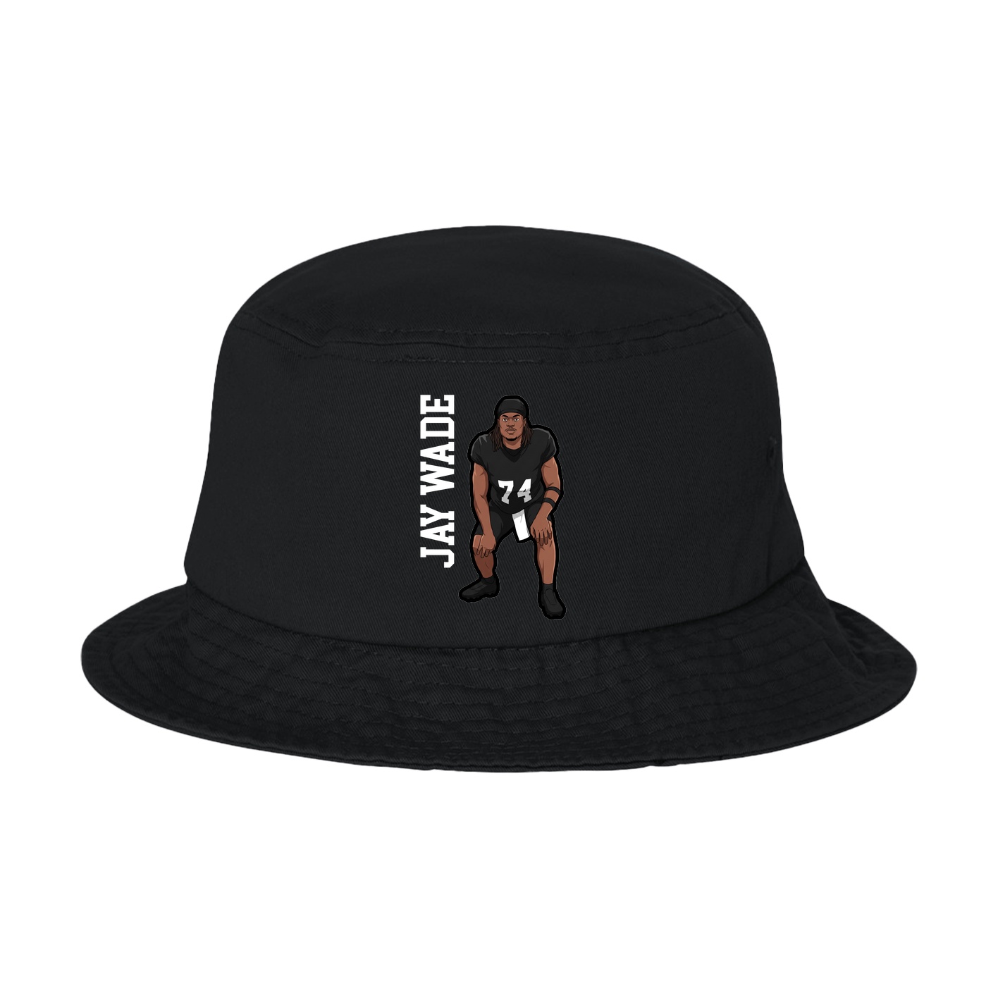 Bucket Cap — Name Vertical in Black