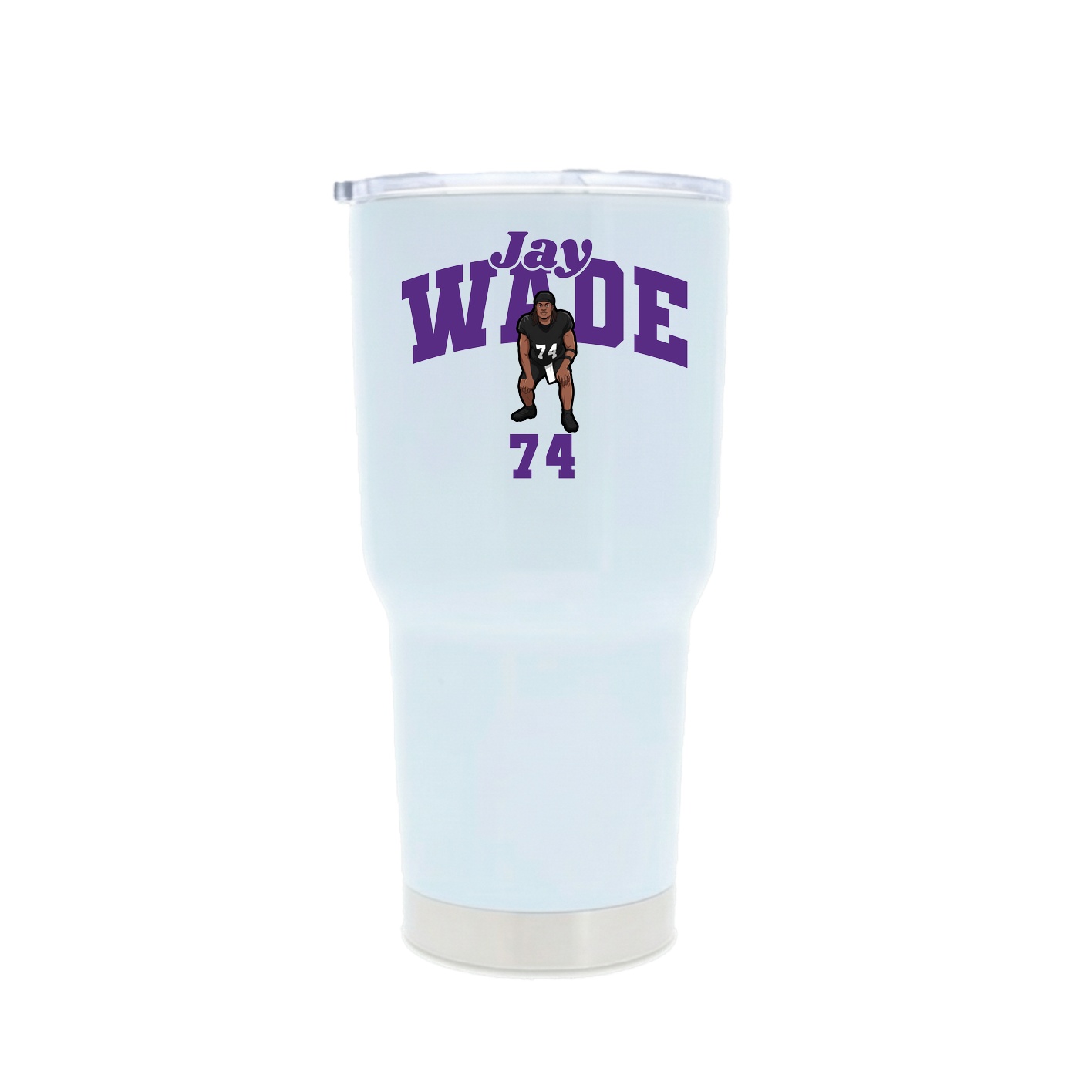 30oz Stainless Steel Tumbler — Signature Arch in White