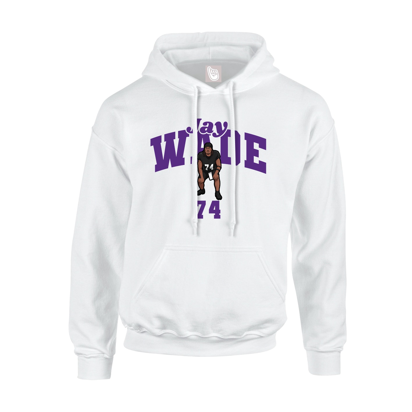 Youth Hoodie — Signature Arch in White