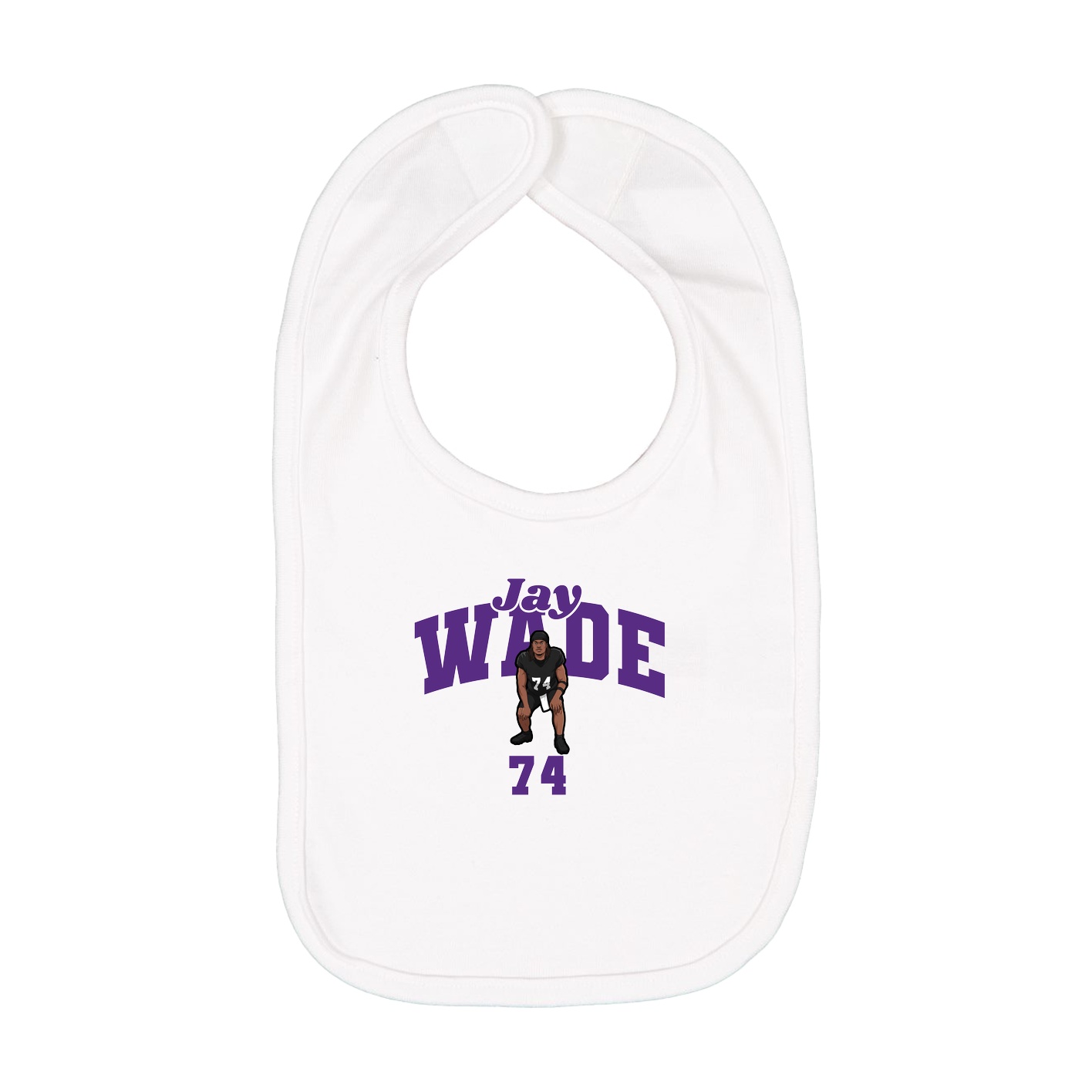 Infant Bib — Signature Arch in White