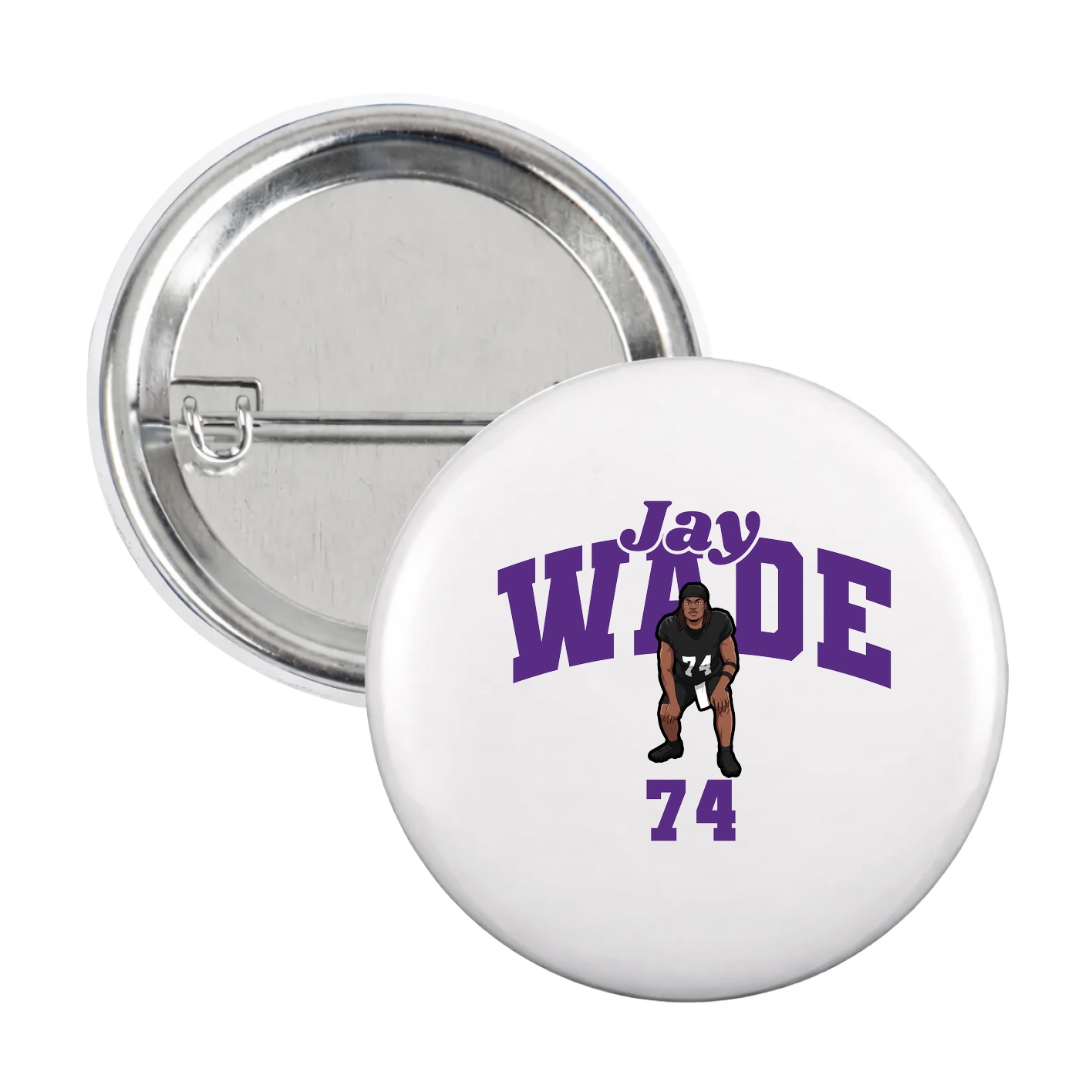 Game Day Button — Signature Arch in White