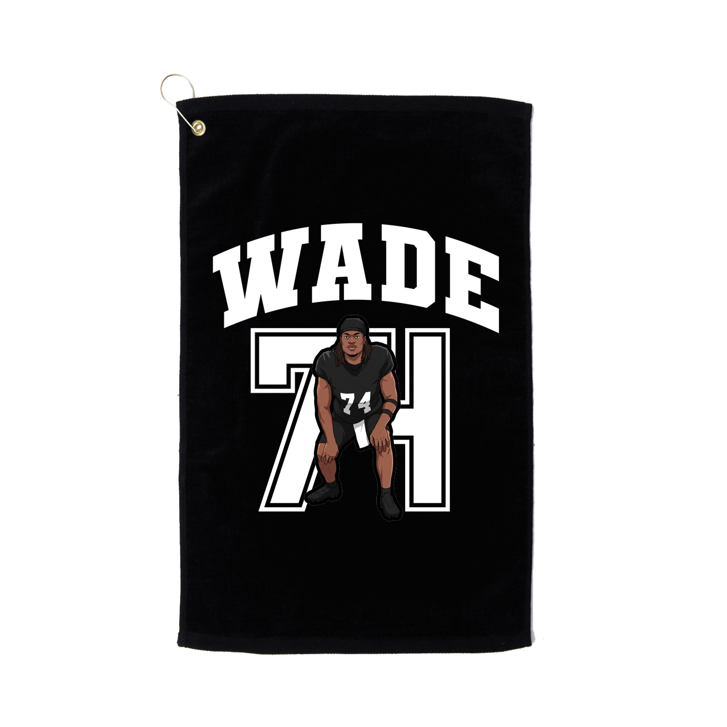 Golf Towel — Number in Black