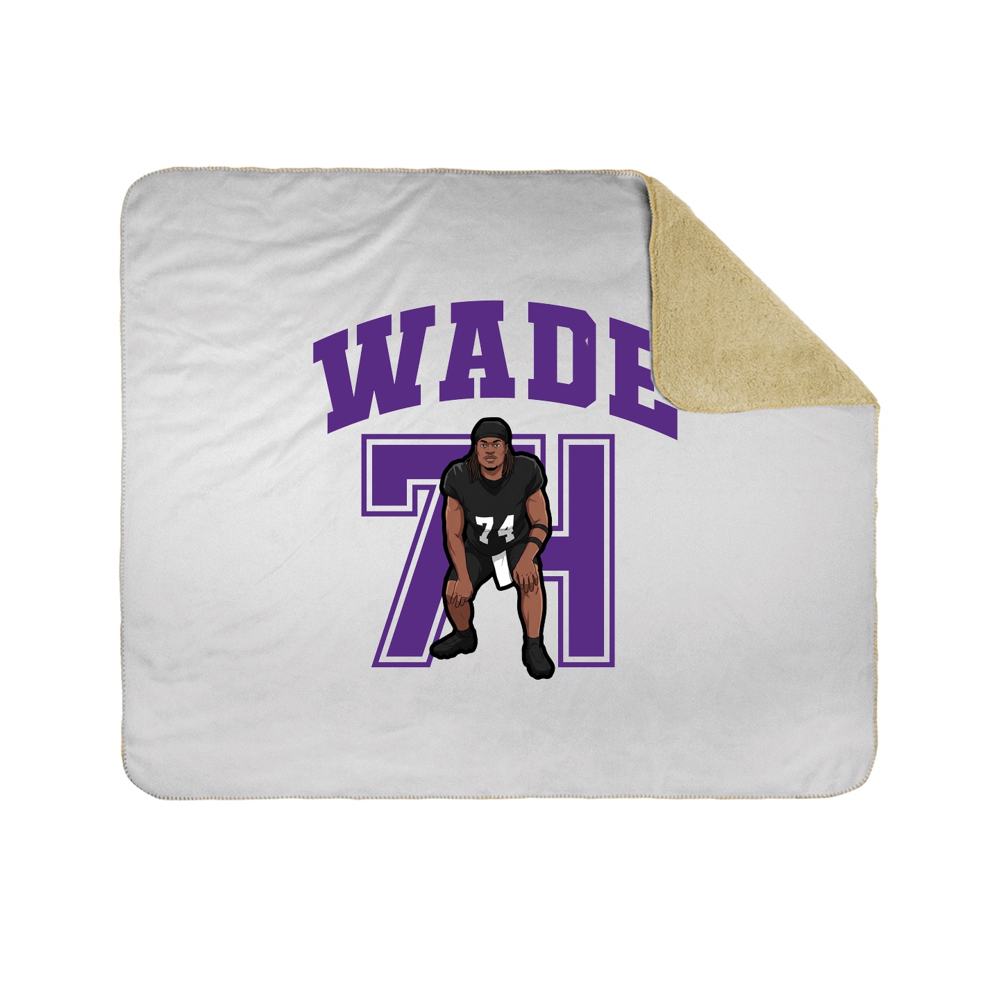Throw Blanket — Number in White