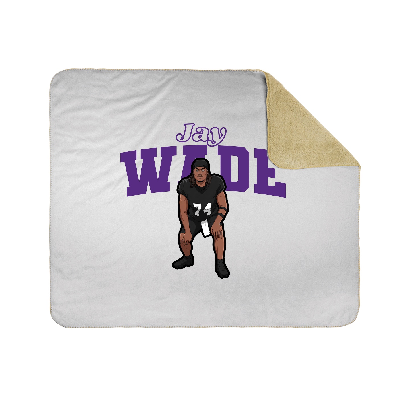 Throw Blanket — Name Arch in White