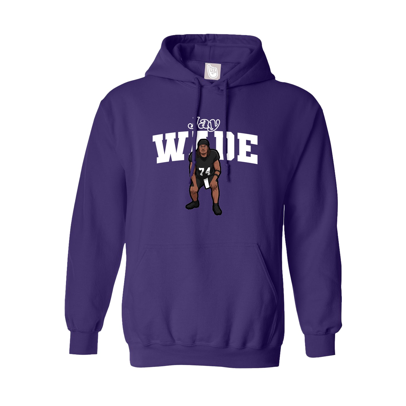 Hoodie — Name Arch in Purple