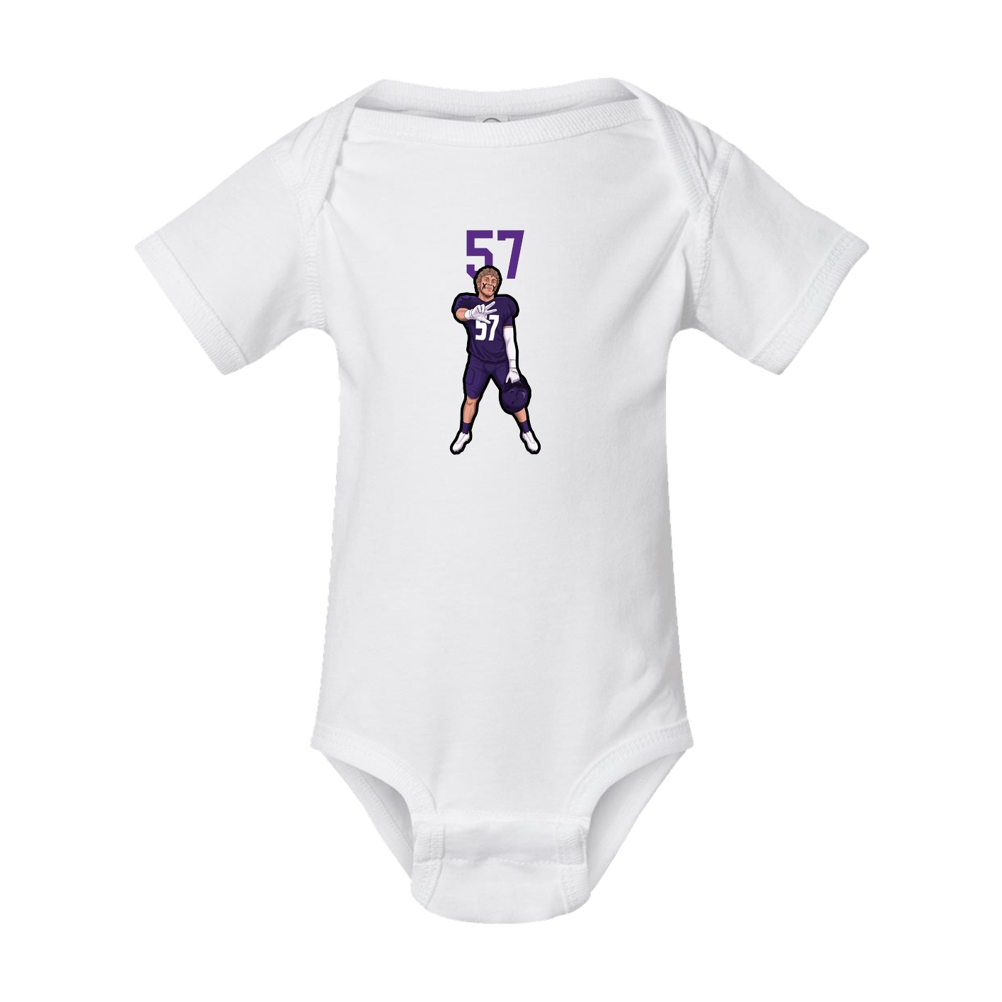 Baby Onesie — Number Top in White
