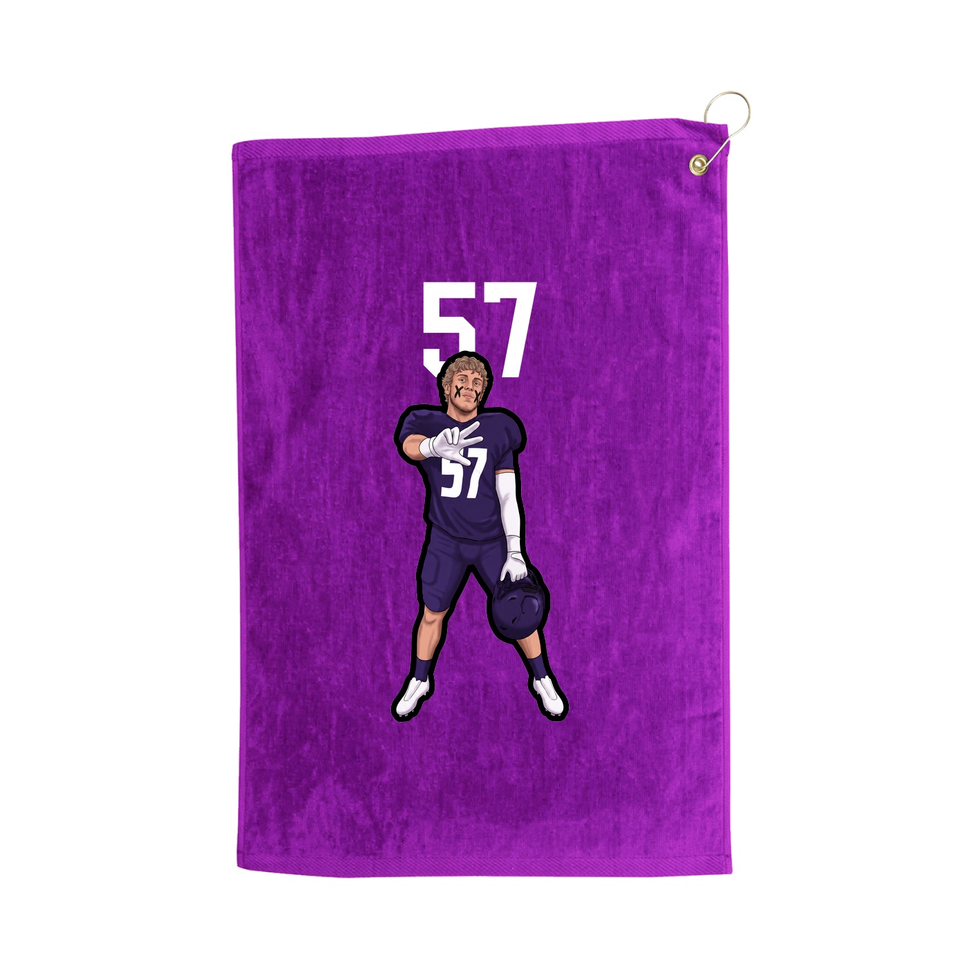 Golf Towel — Number Top in Purple