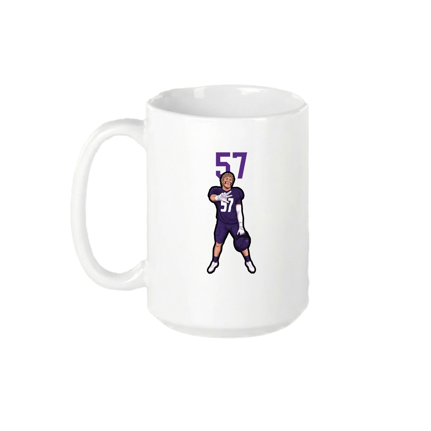 15oz Coffee Mug — Number Top in White