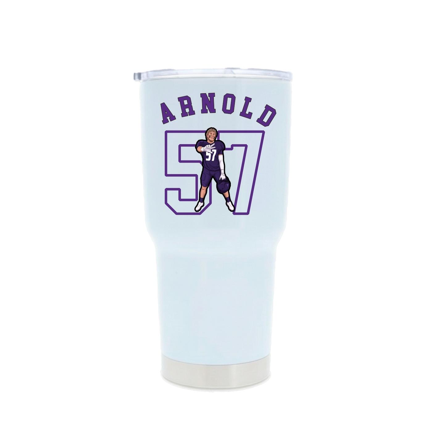 30oz Stainless Steel Tumbler — Shirsey Arch in White