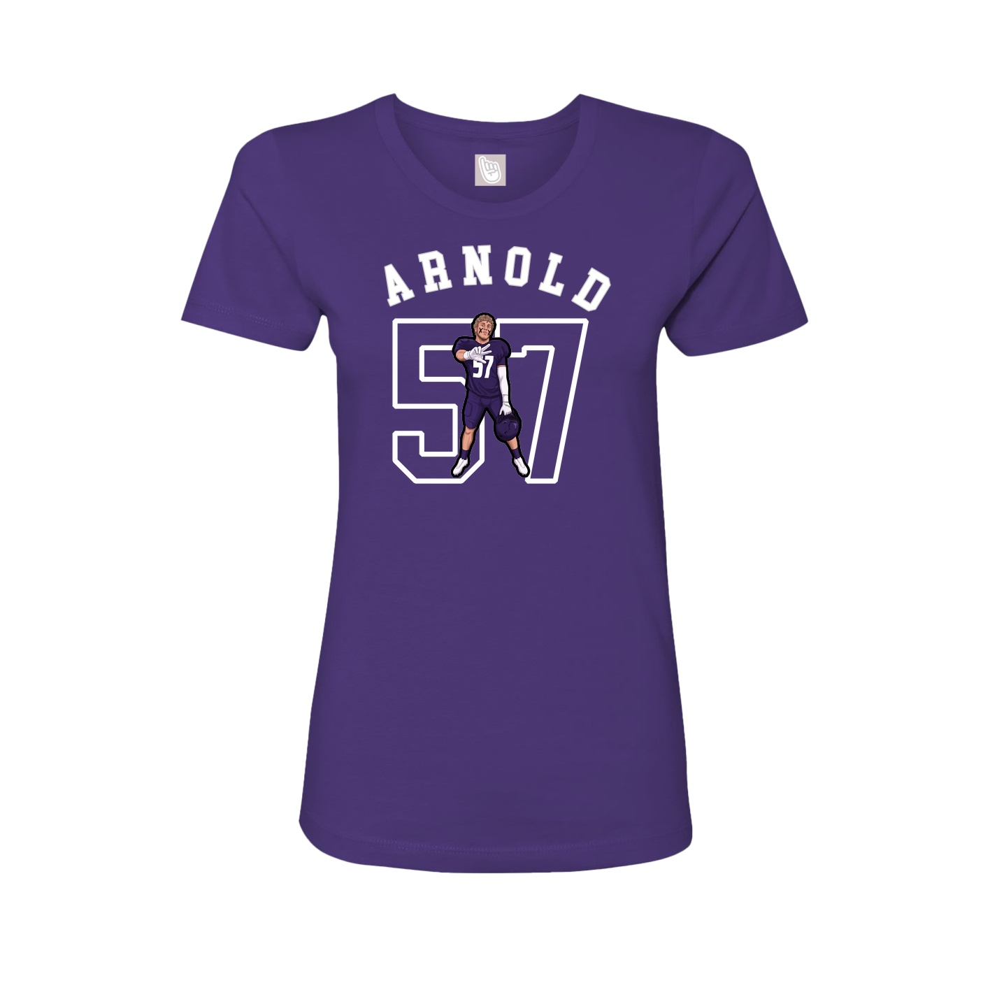 Fitted Women's Tee — Shirsey Arch in Purple