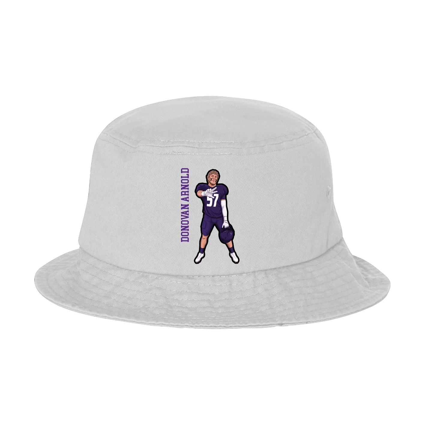 Bucket Cap — Name Vertical in White