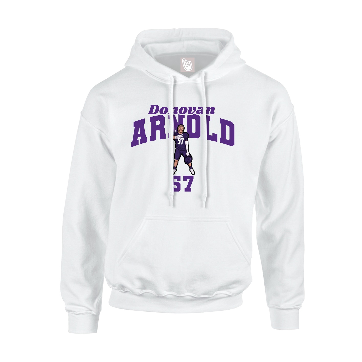 Hoodie — Signature Arch in White