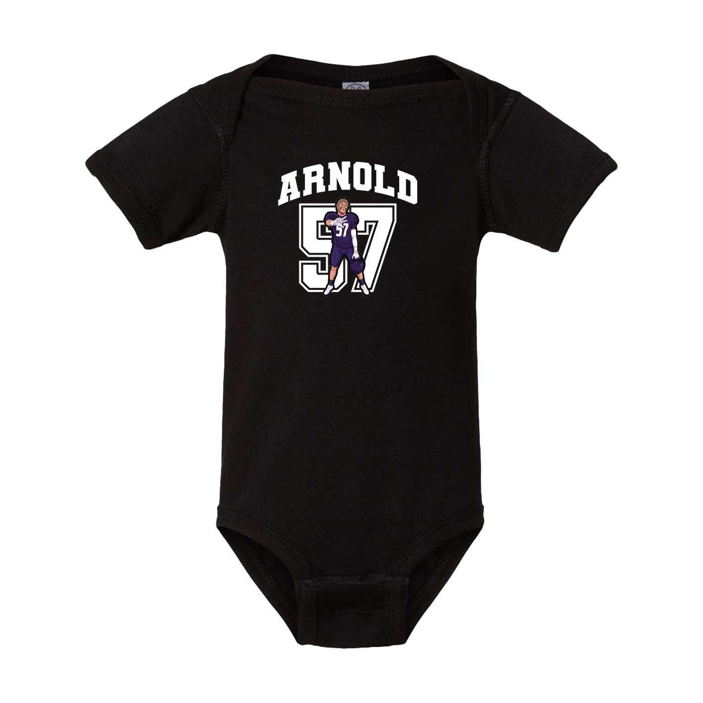 Baby Onesie — Number in Black