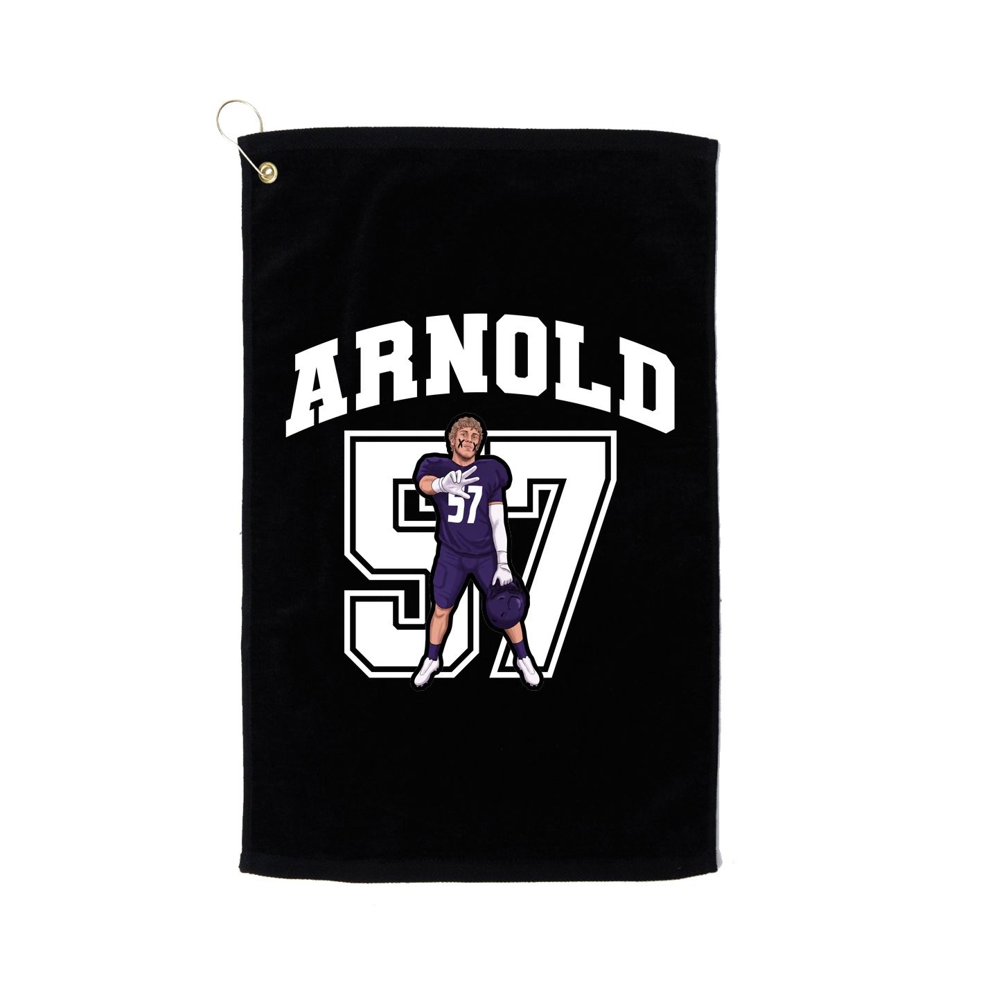 Golf Towel — Number in Black