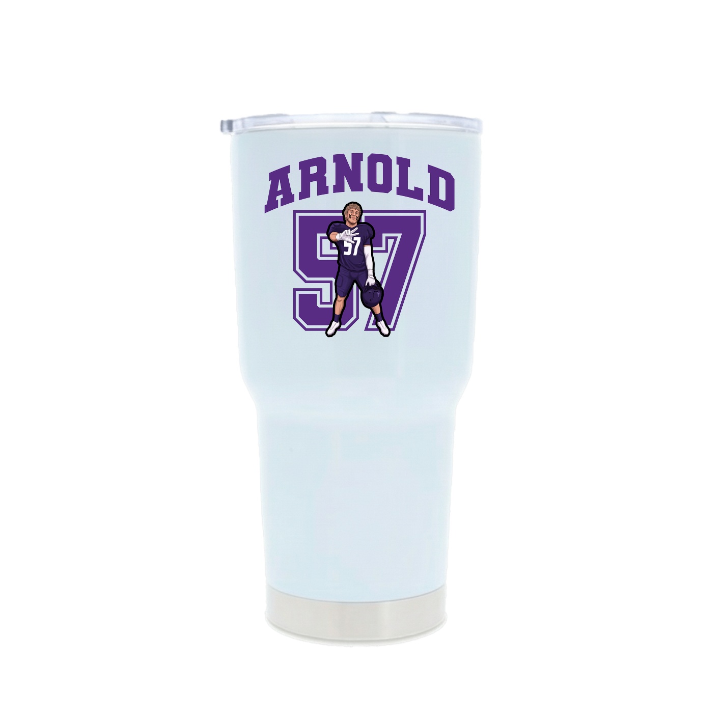 30oz Stainless Steel Tumbler — Number in White
