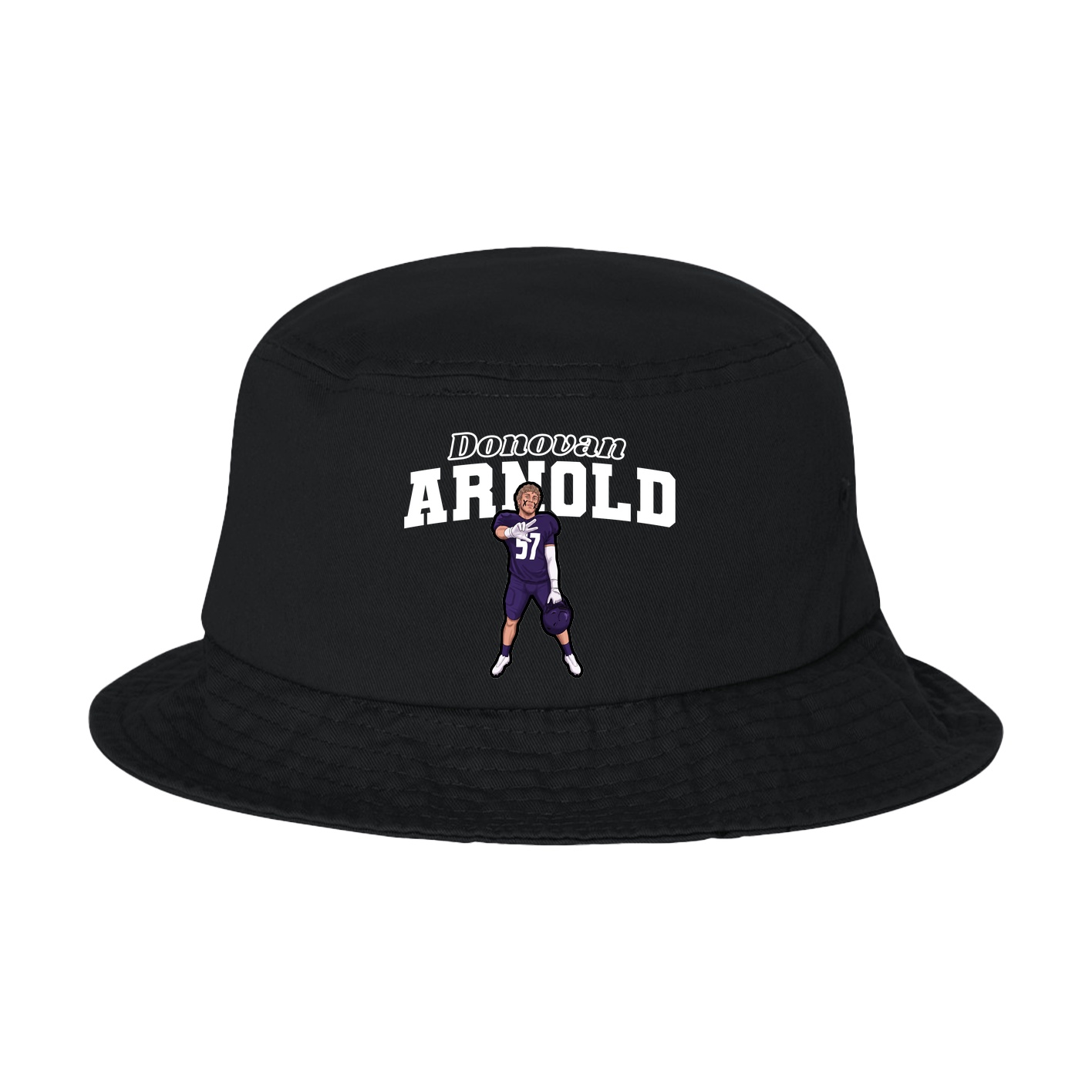 Bucket Cap — Name Arch in Black
