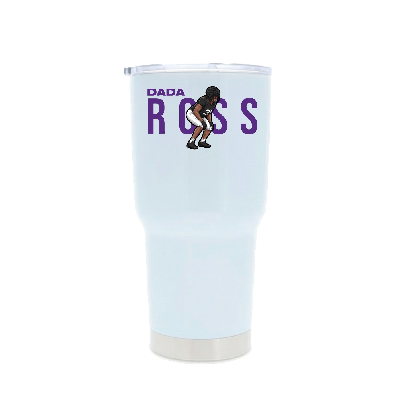 30oz Stainless Steel Tumbler — Player Name in White