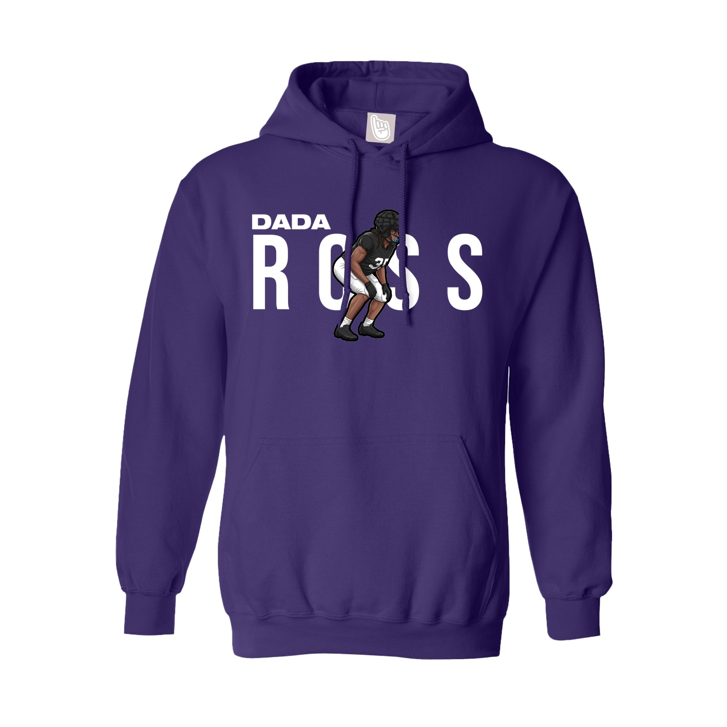 Youth Hoodie — Player Name in Purple