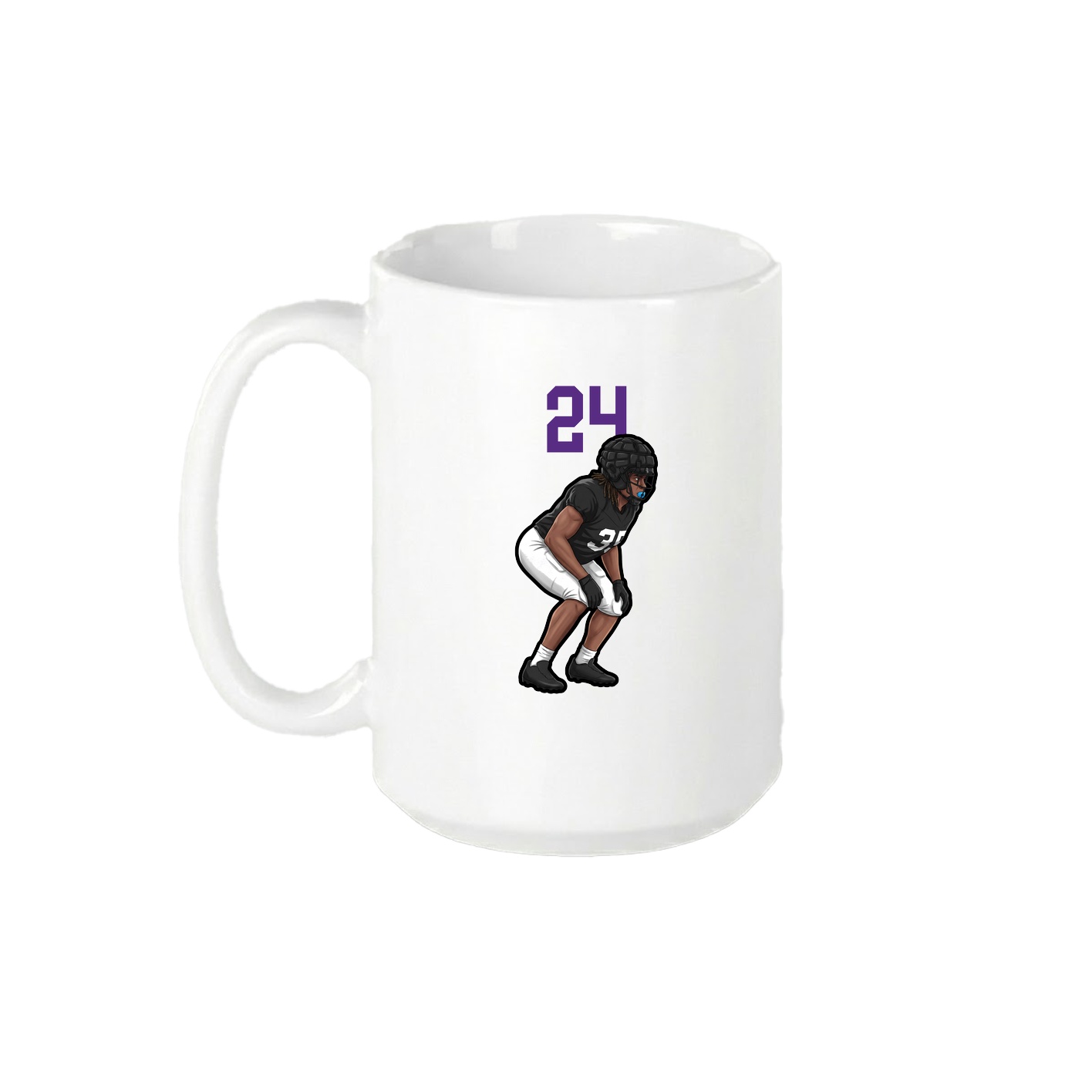 15oz Coffee Mug — Number Top in White