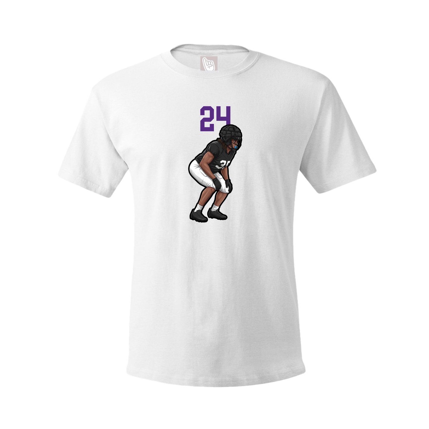 Youth Tee — Number Top in White