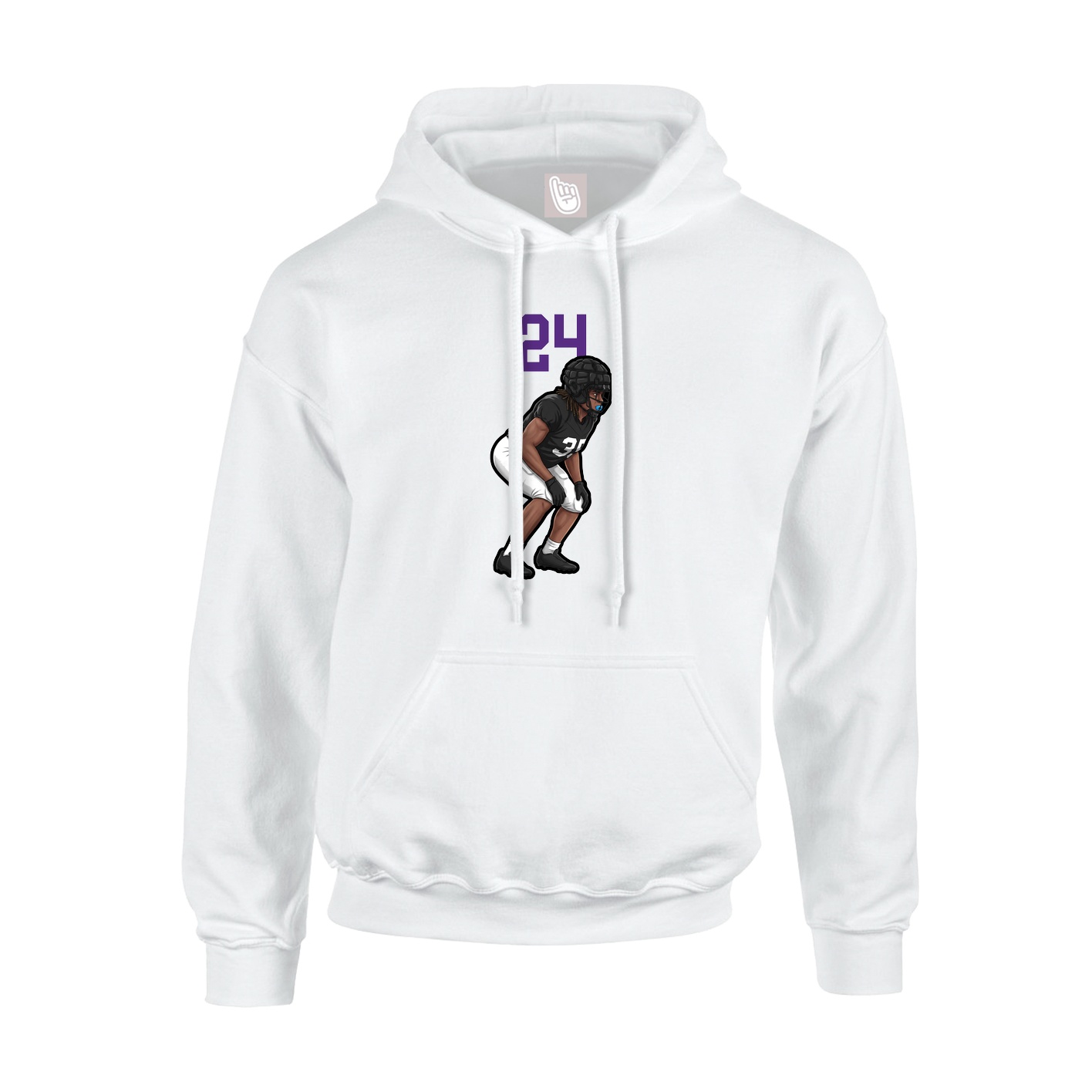 Hoodie — Number Top in White