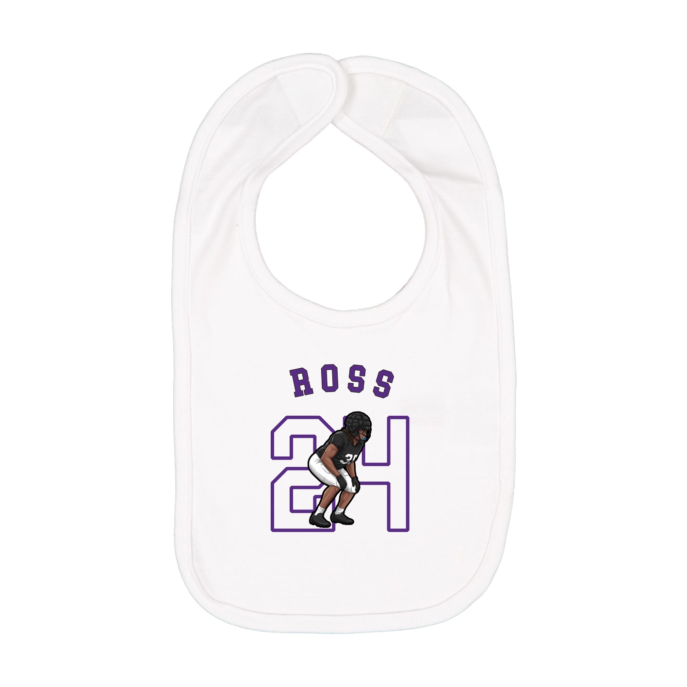 Infant Bib — Shirsey Arch in White