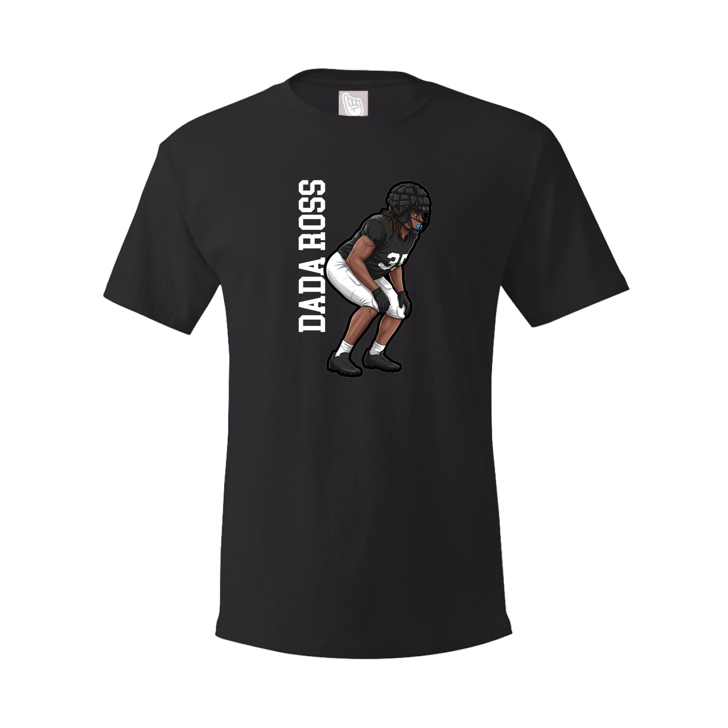 Youth Tee — Name Vertical in Black