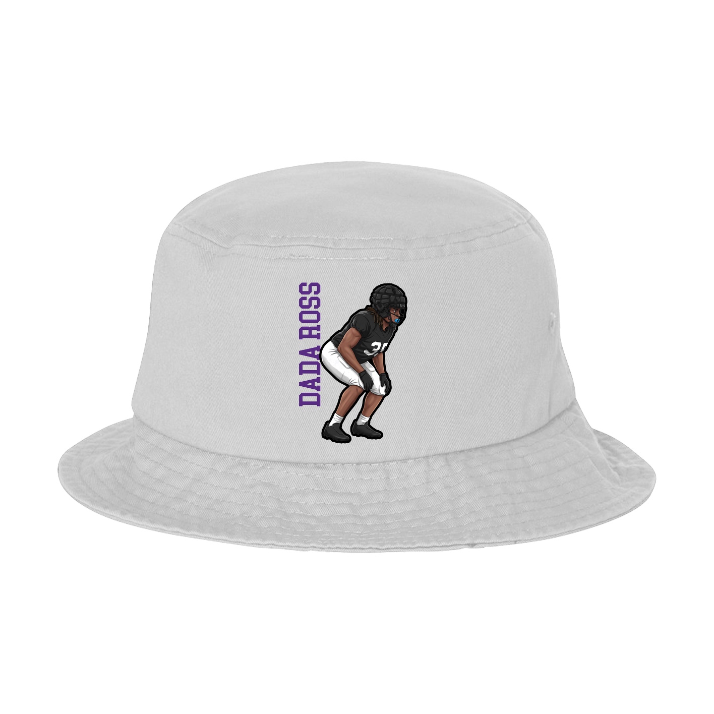 Bucket Cap — Name Vertical in White
