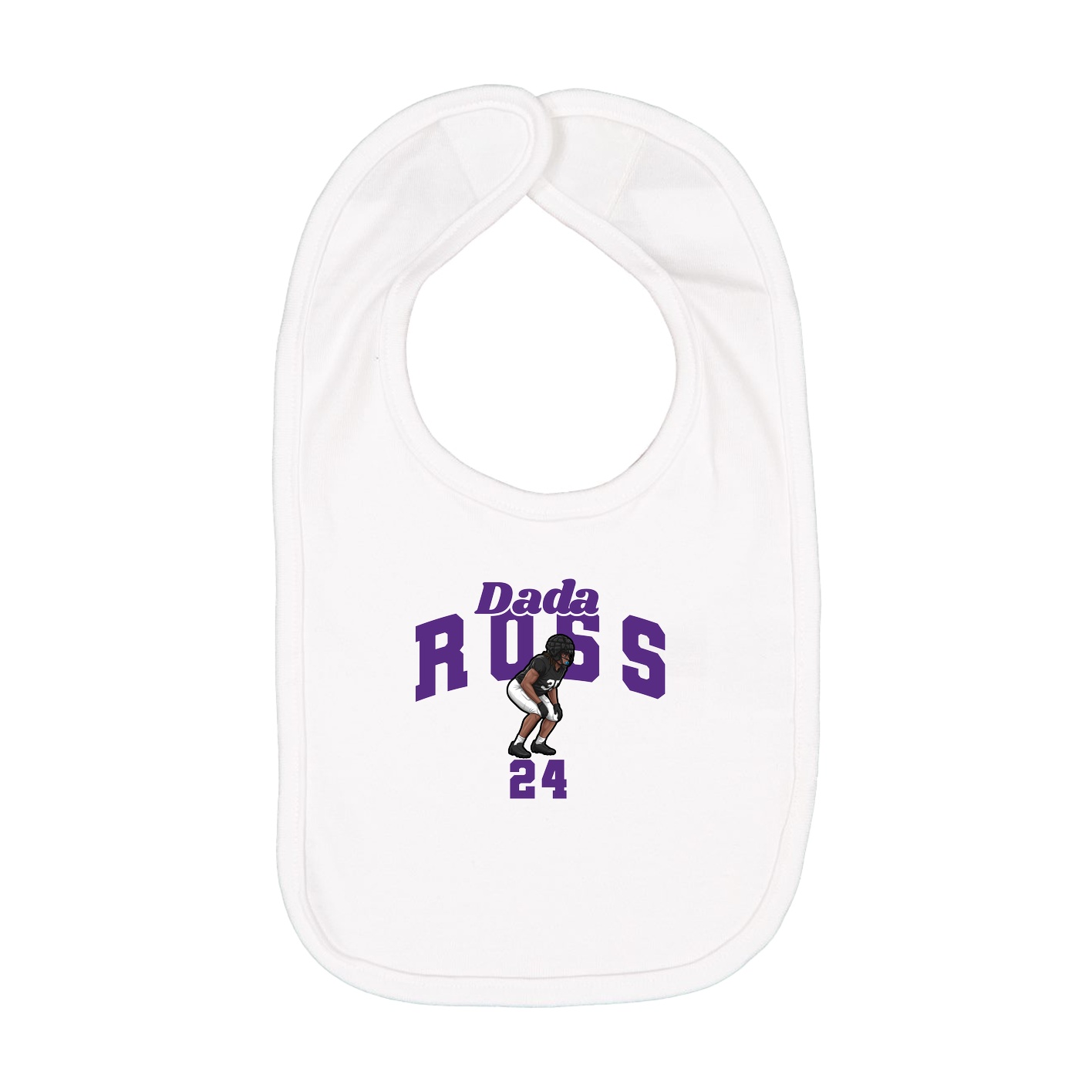 Infant Bib — Signature Arch in White