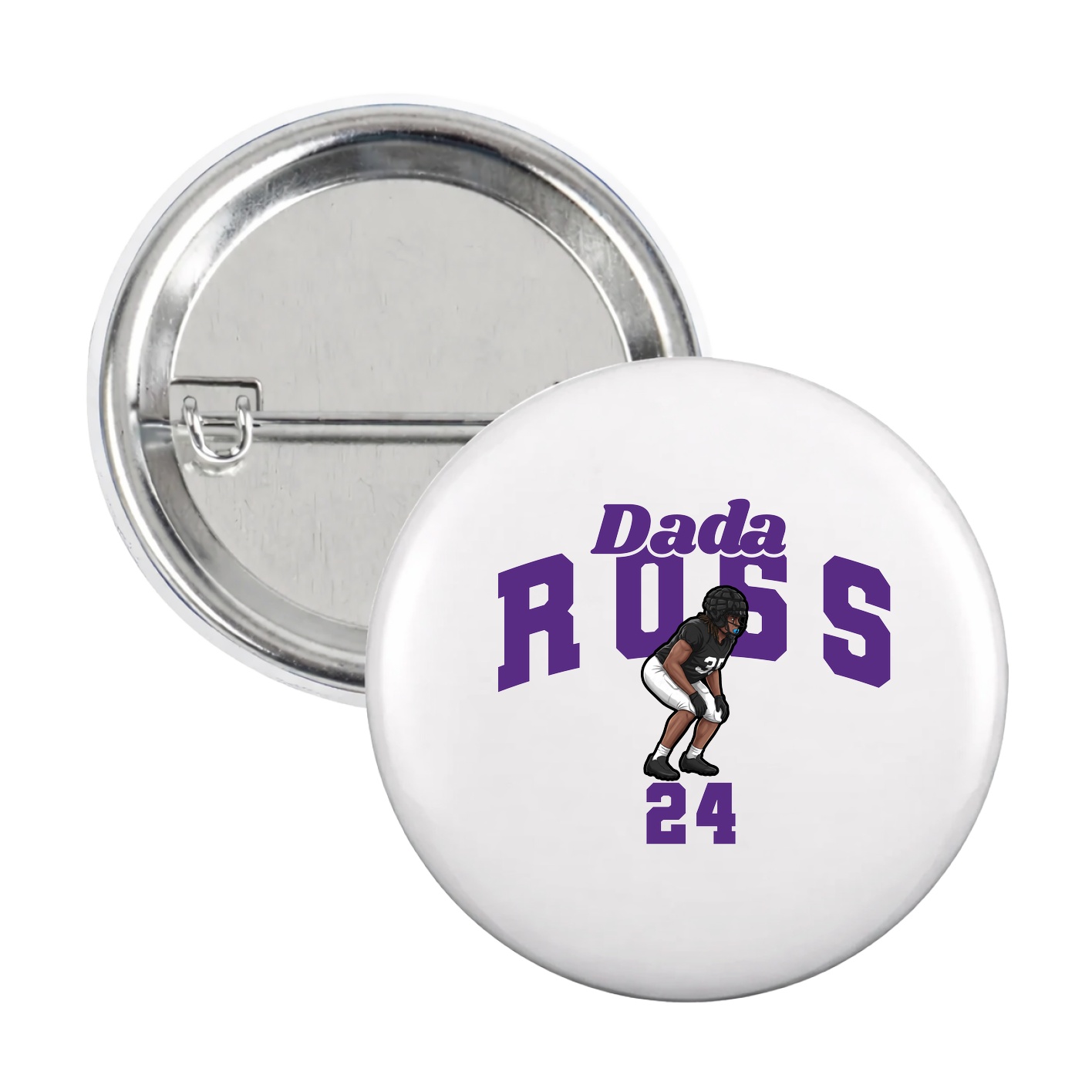 Game Day Button — Signature Arch in White