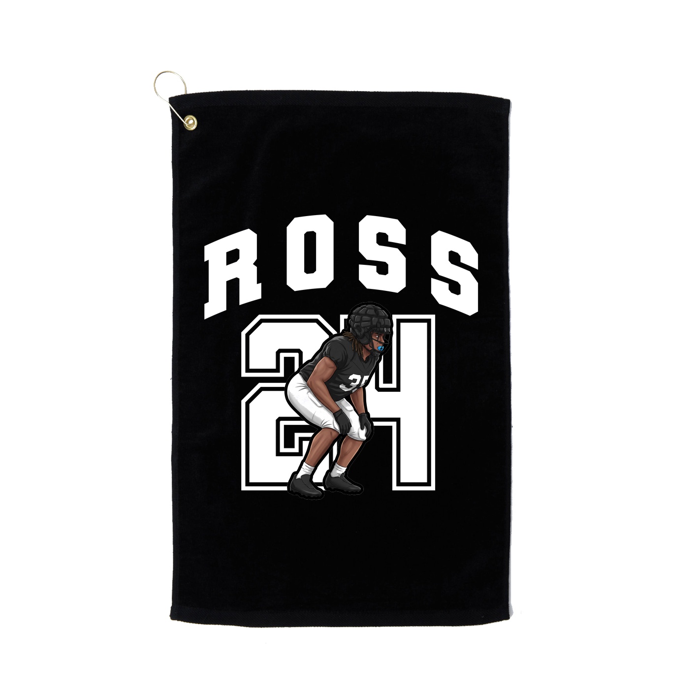 Golf Towel — Number in Black