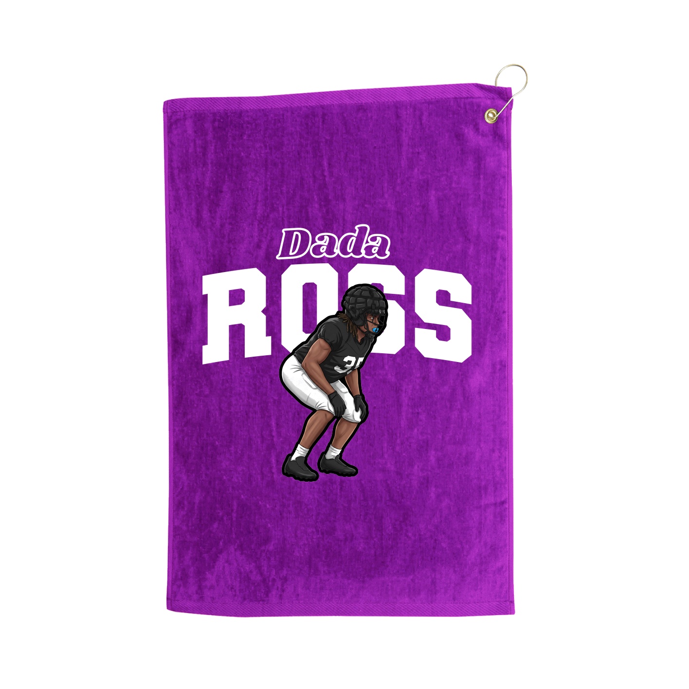 Golf Towel — Name Arch in Purple