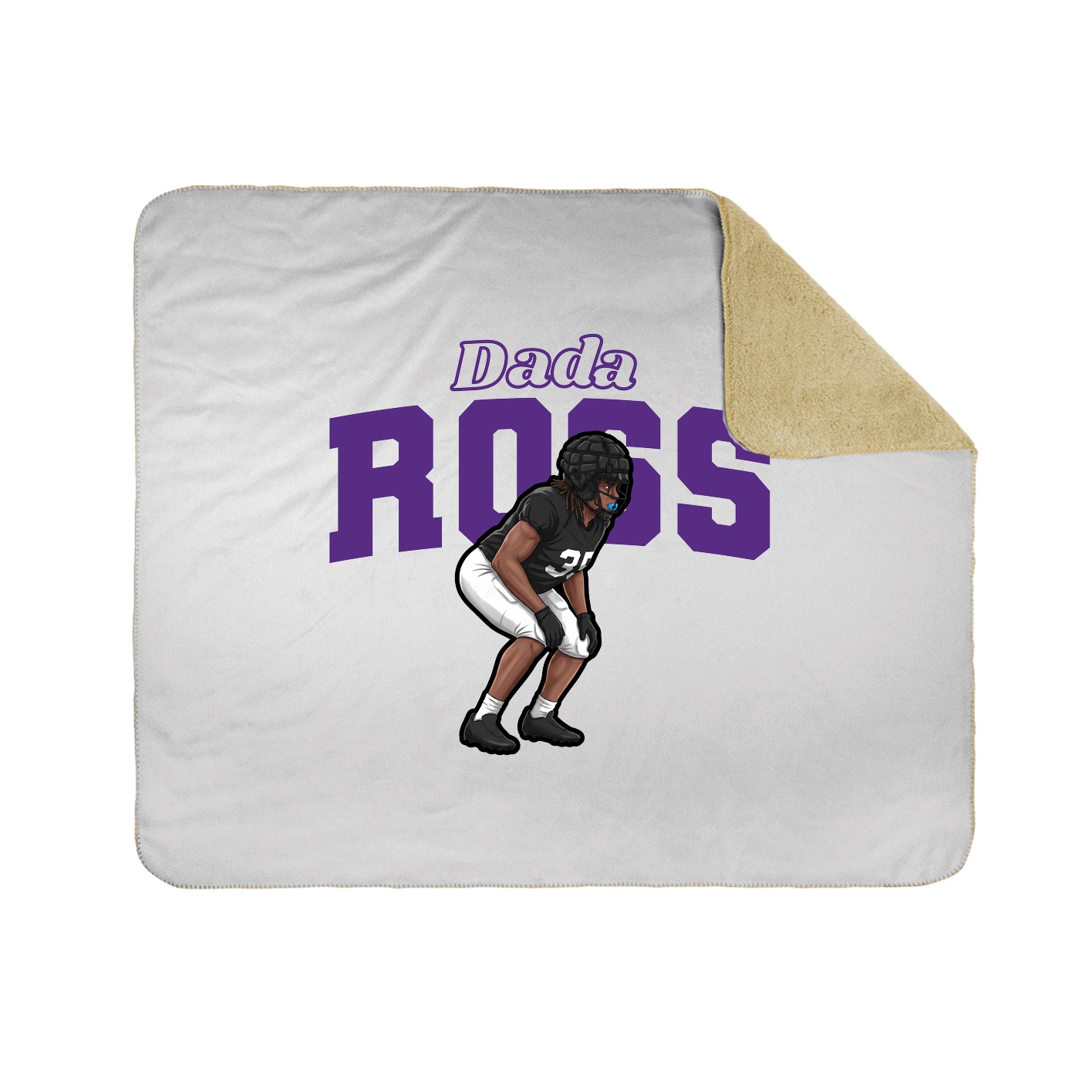 Throw Blanket — Name Arch in White
