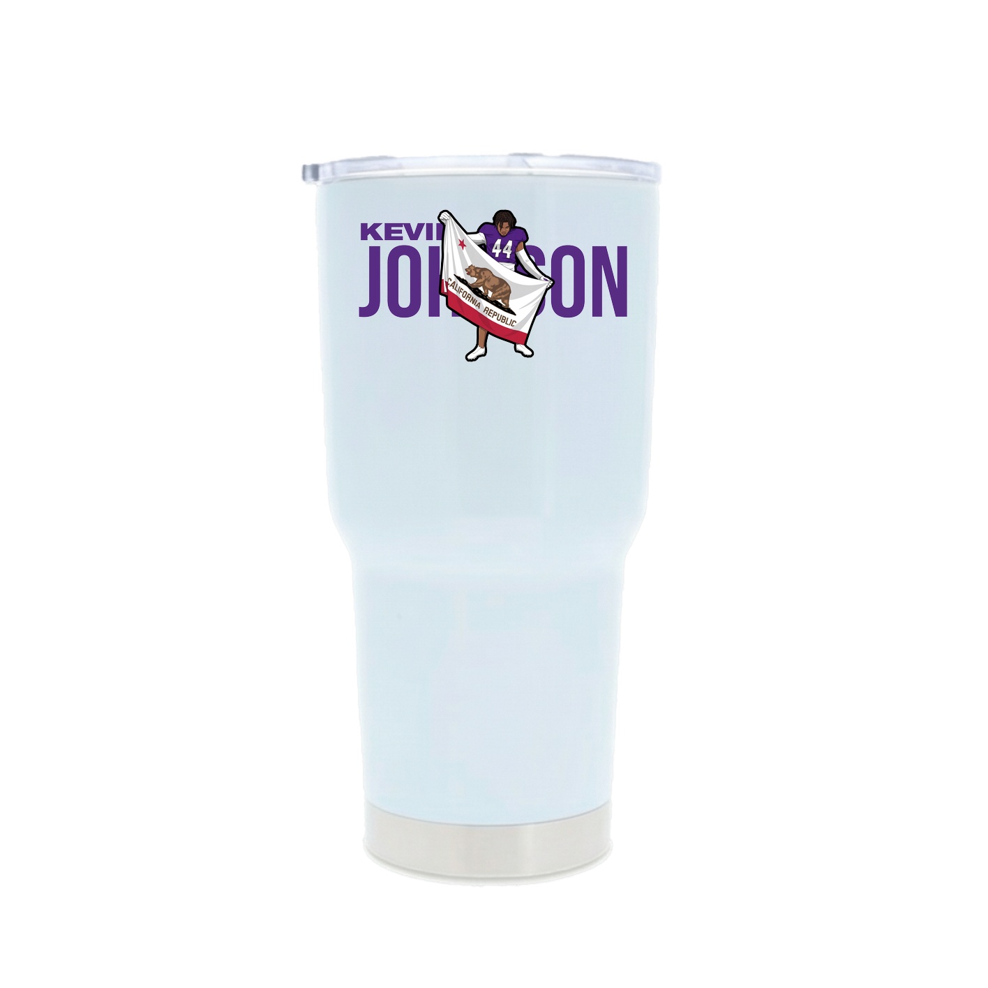 30oz Stainless Steel Tumbler — Player Name in White