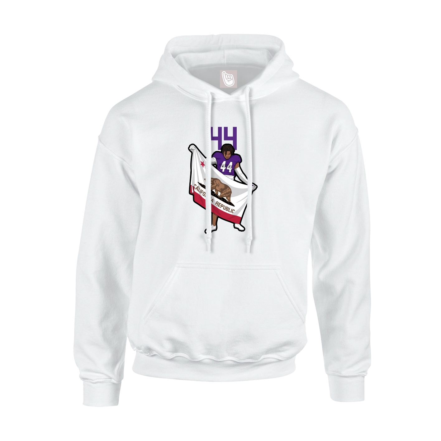 Hoodie — Number Top in White