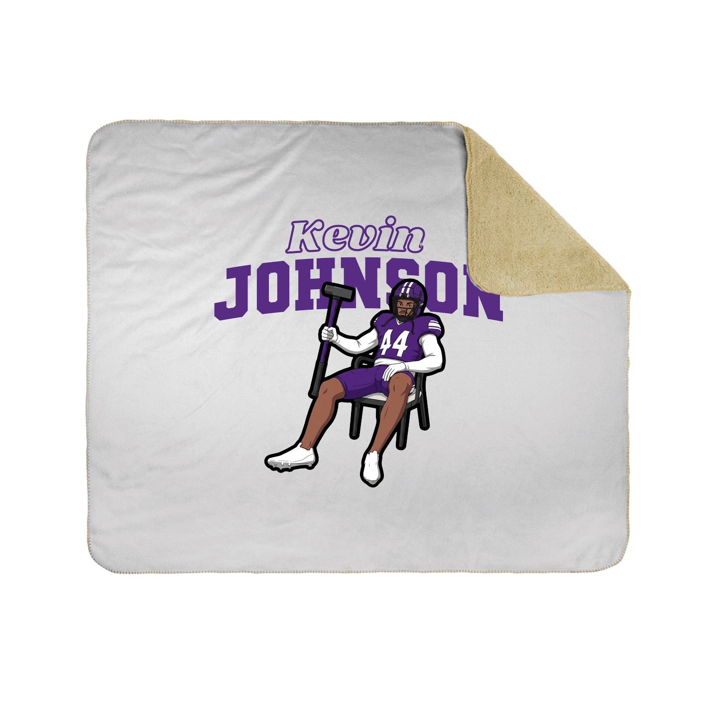 Throw Blanket — Name Arch in White