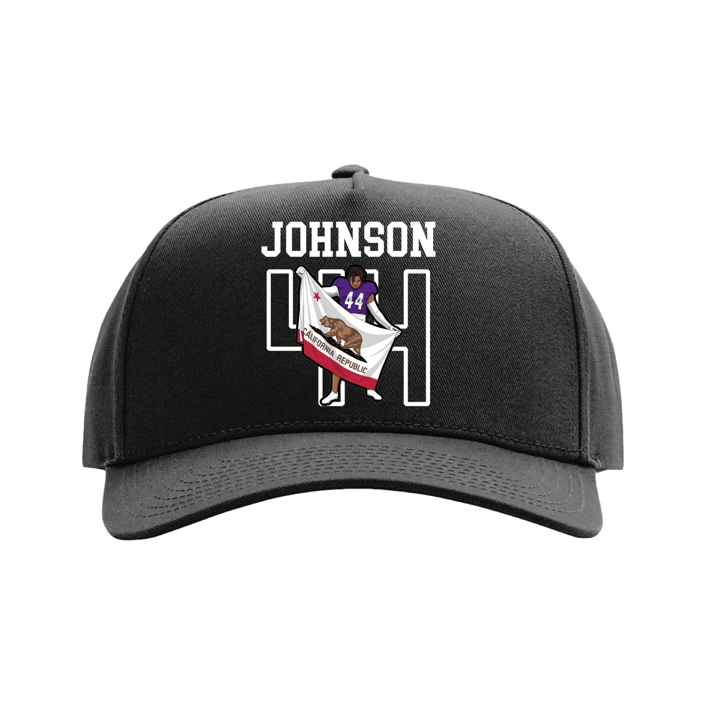 Full Fabric Five-Panel Champ Cap — Shirsey in Black