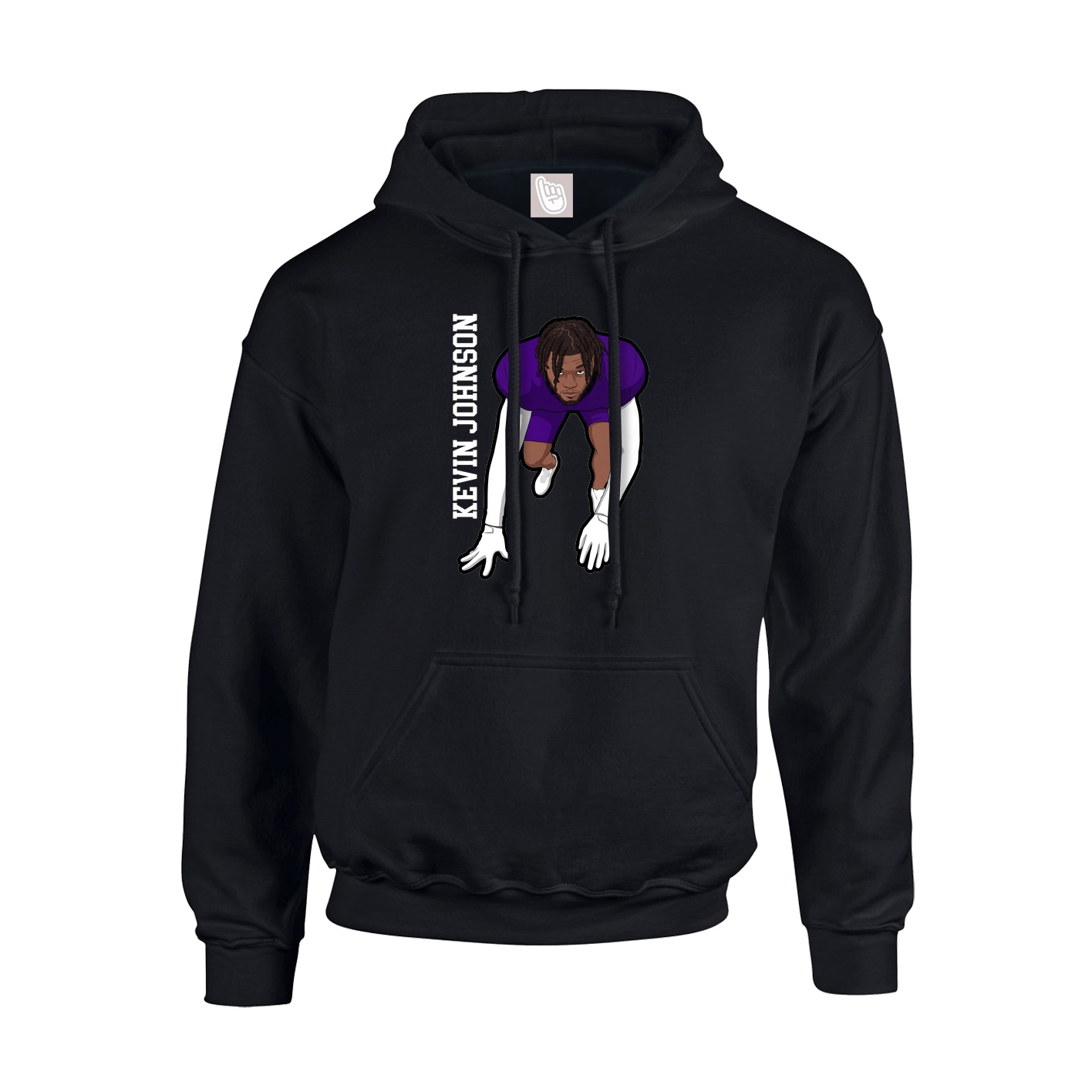 Youth Hoodie — Name Vertical in Black