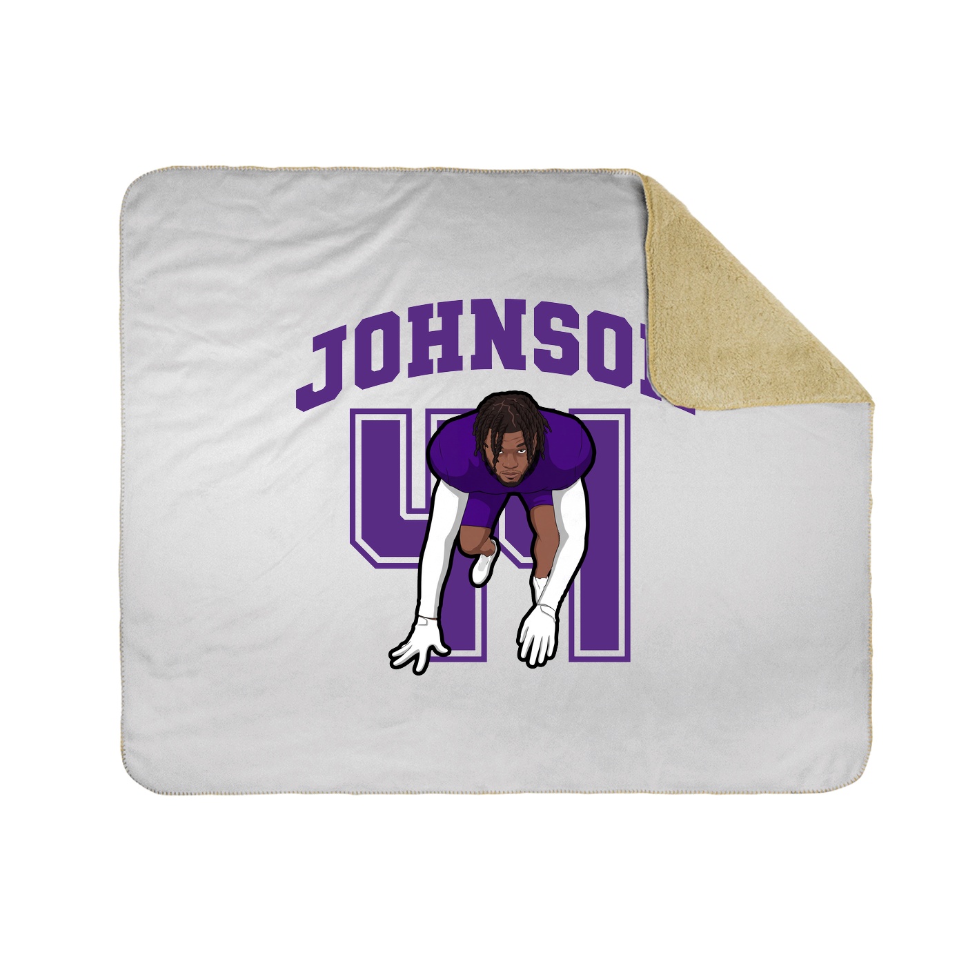 Throw Blanket — Number in White