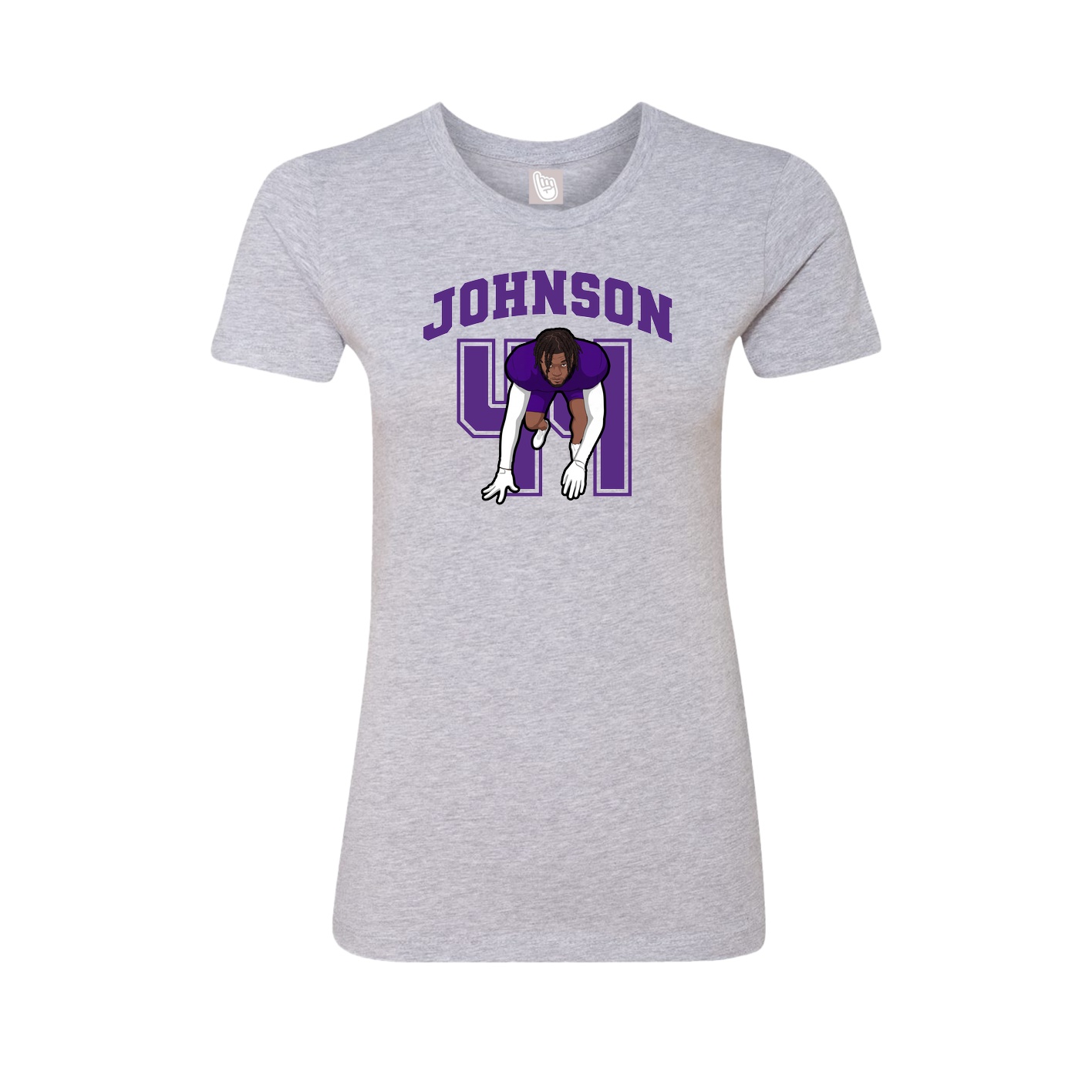 Fitted Women's Tee — Number in Grey