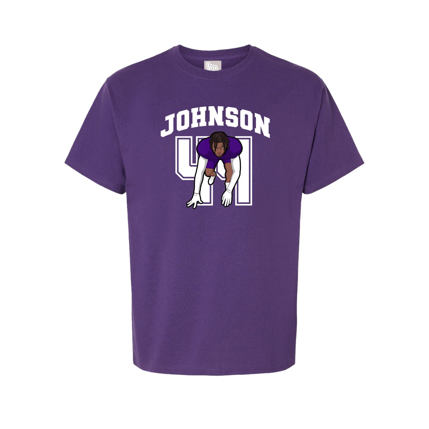 Youth Tee — Number in Purple